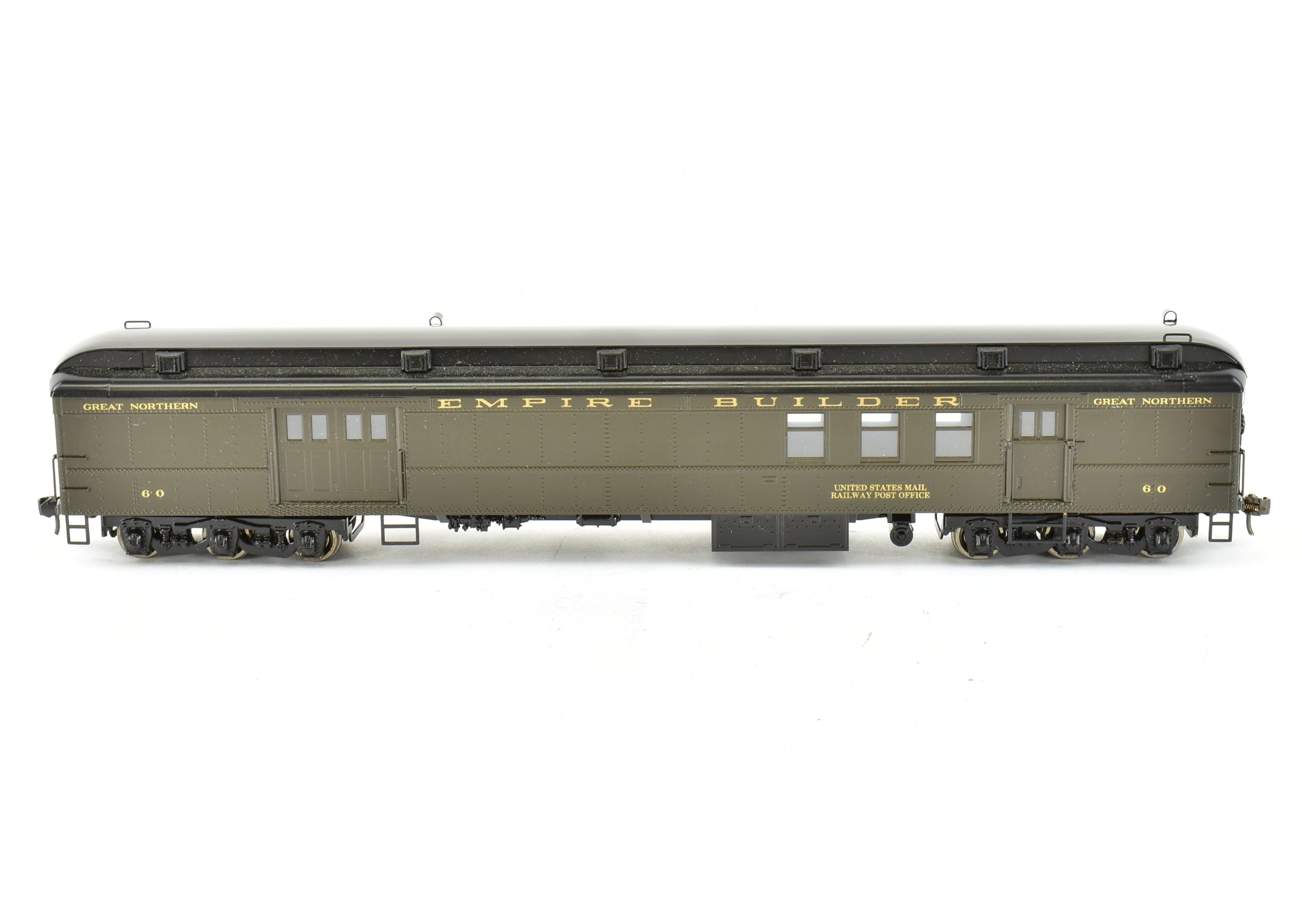 HO Scale Brass Oriental Limited Great Northern 1935 Empire Builder Baggage Mail Express Model with Custom Painting