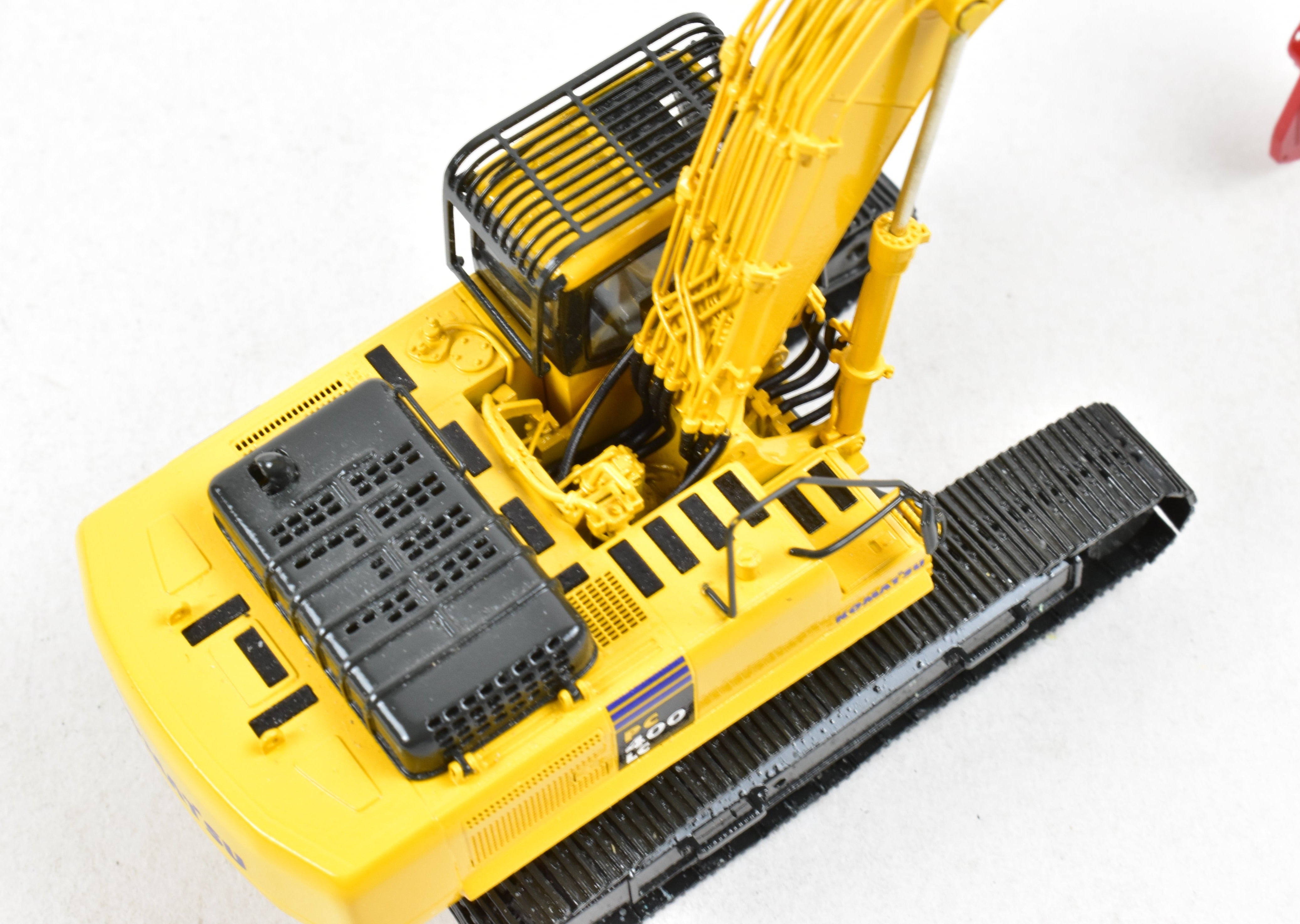 High - Quality HO Scale Brass Construction Model - Classic Mint Collectibles Komatsu PC400LC - 7 Excavator with LaBounty MSD 2000R Shear for Fine Collecting