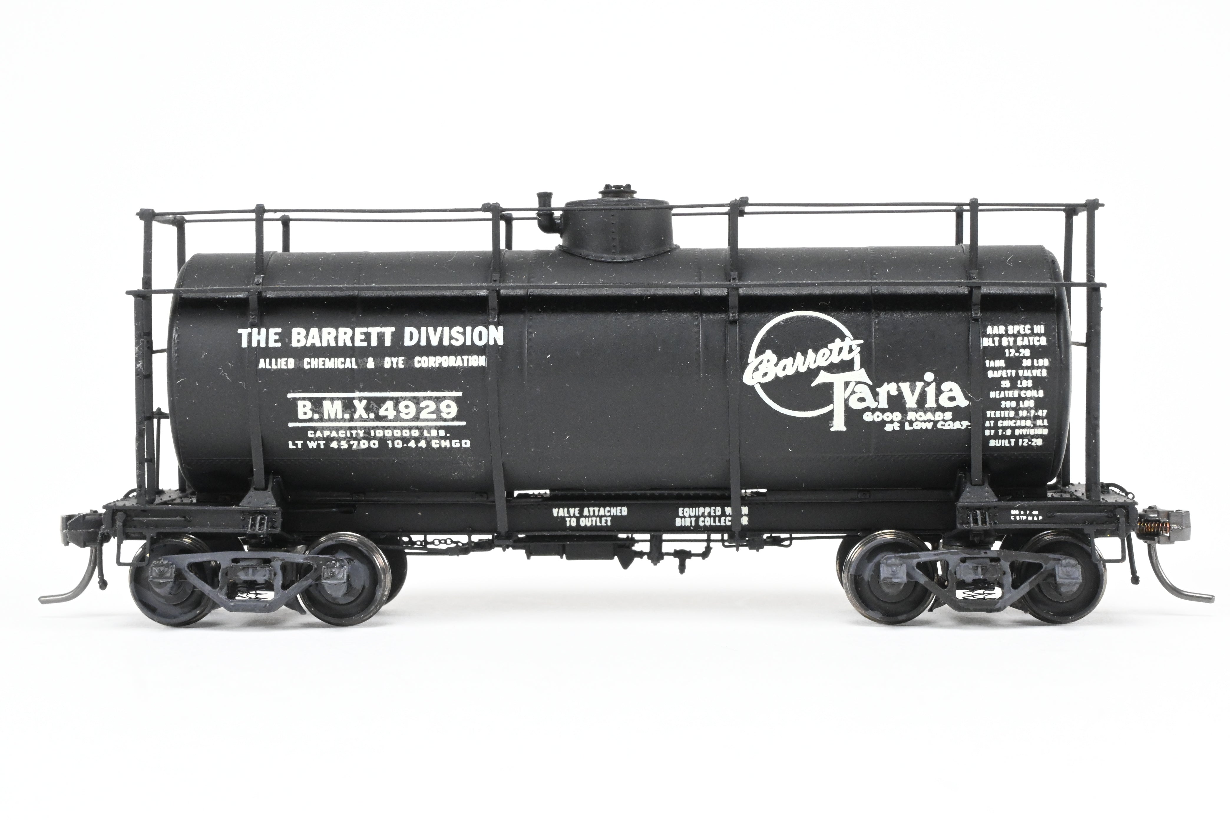 HO Brass NWSL - Northwest Short Line Logging Tank Car Custom-Painted for Barrett Tarvia