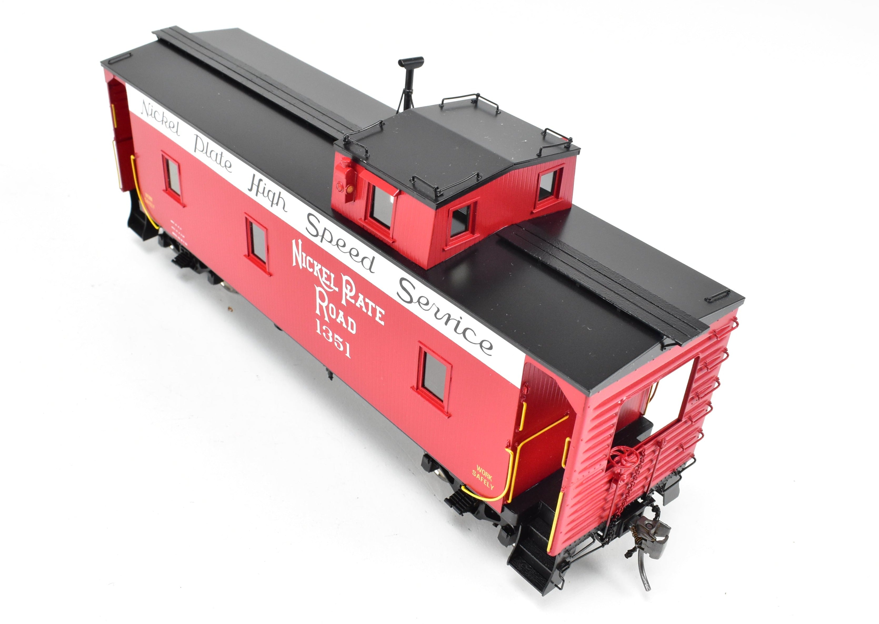 O Scale Model Train Collectible - Brass OMI (Overland Models, Inc.)/NPM NKP (Nickel Plate Road) 1300 Caboose with Factory Paint, Serial No. 1351, Without Original Box