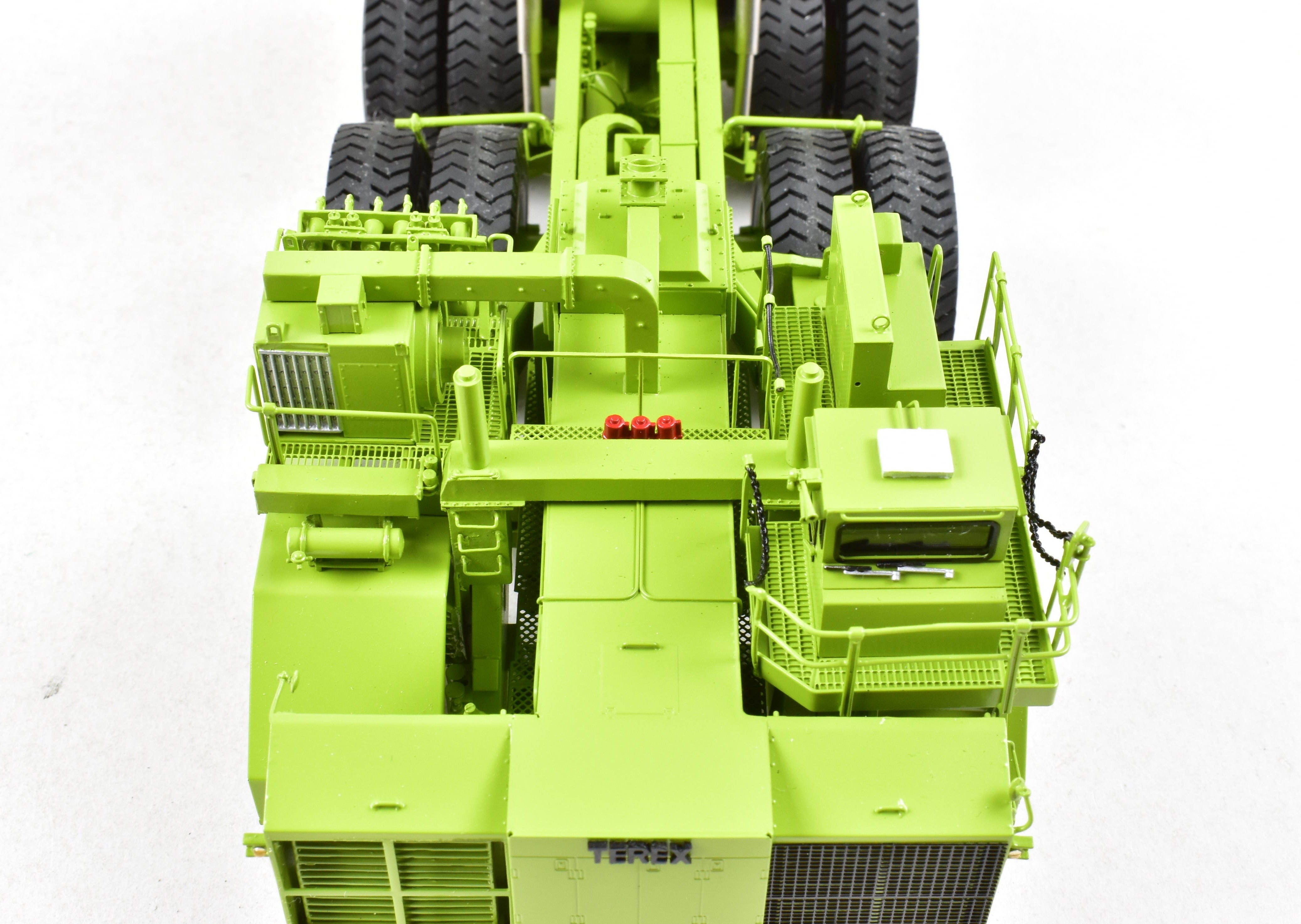High - Quality HO Scale Brass Construction EMD Models Terex Titan 33 - 19 Hauler in Factory - Painted FP Green, A Rare and Sought - After Collectible Model