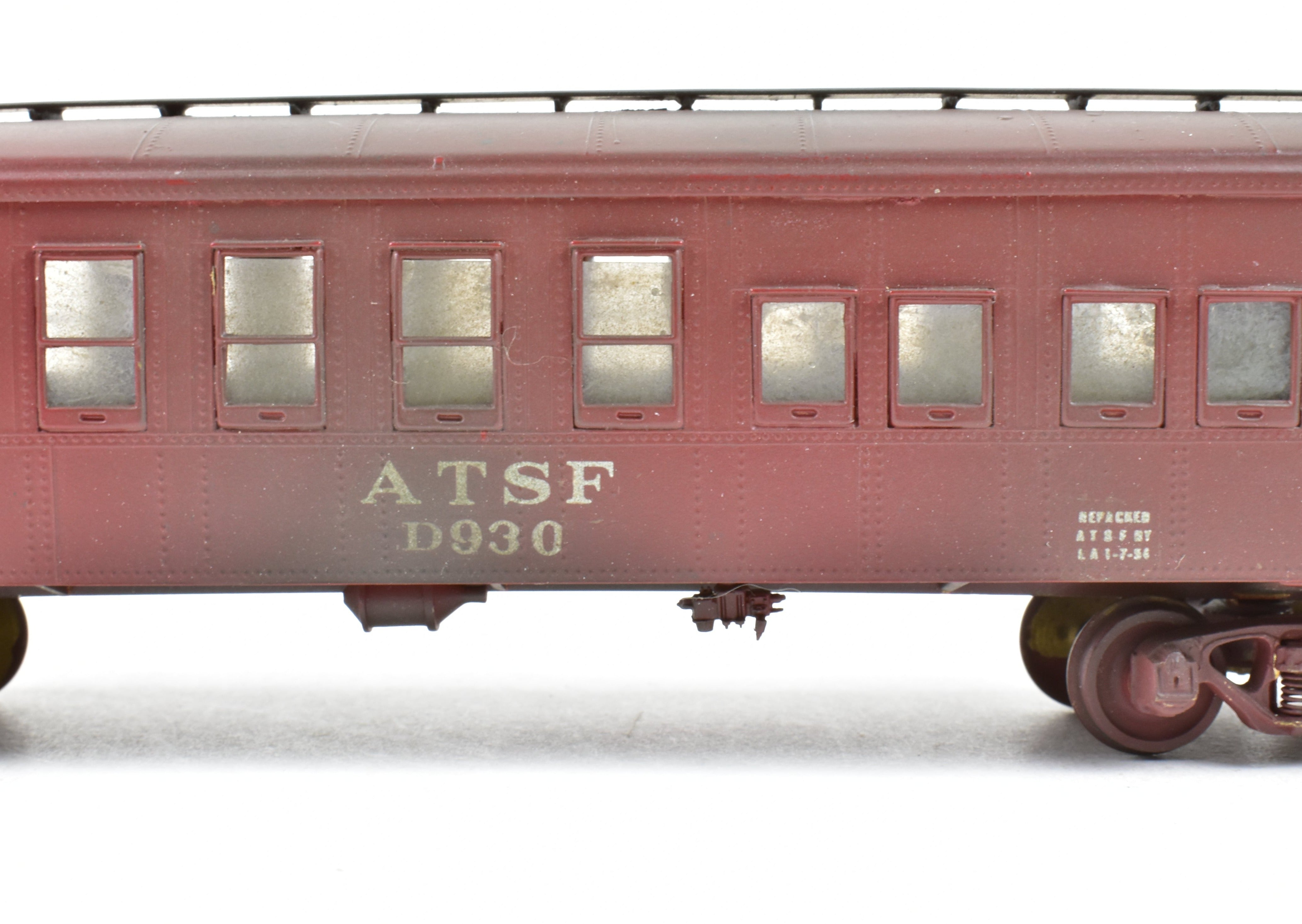 Custom Painted and Weathered HO Brass Hallmark ATSF - Santa Fe Drover Car