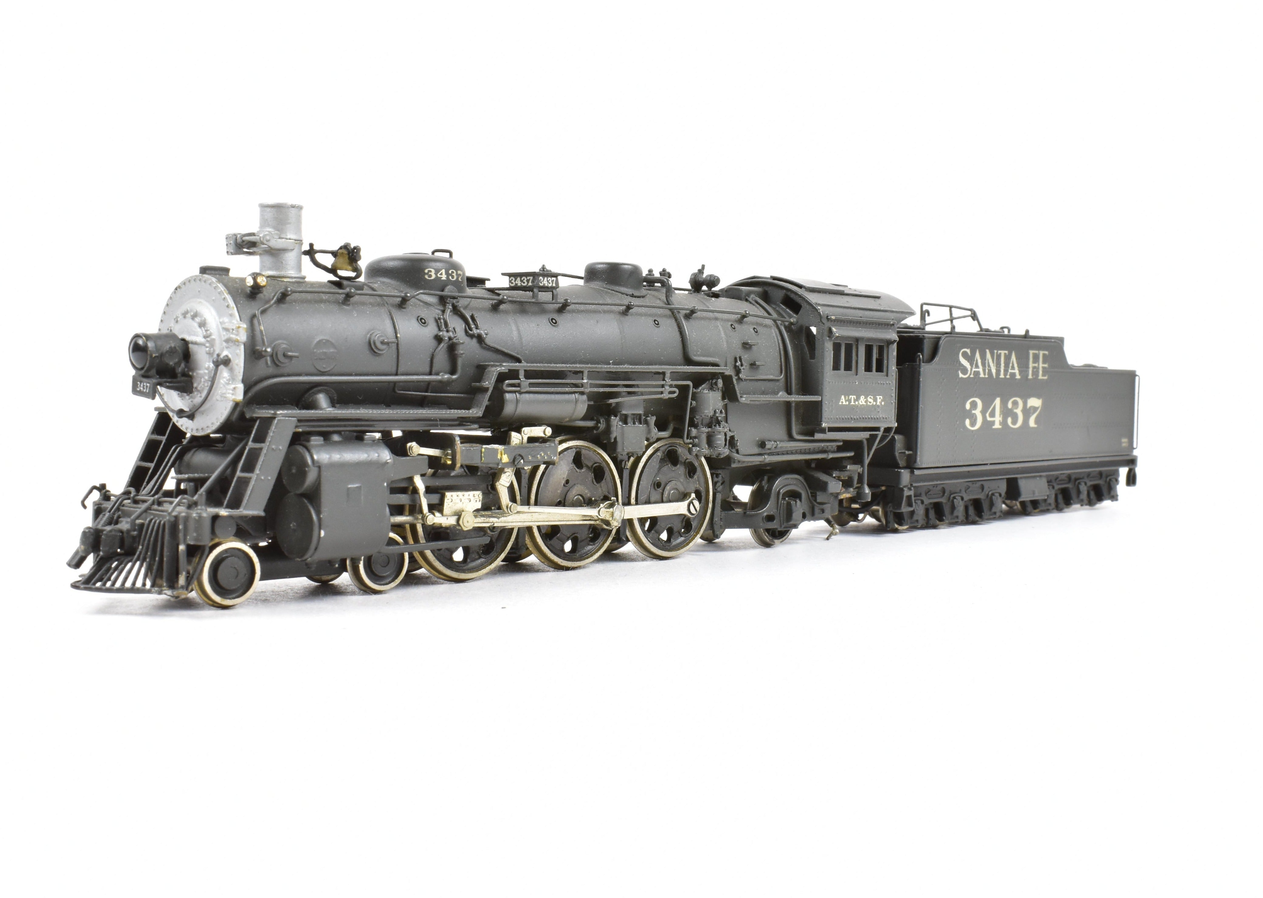 HO Scale Brass Balboa ATSF Santa Fe 3400 Class 4-6-2 Pacific Locomotive CP #3437