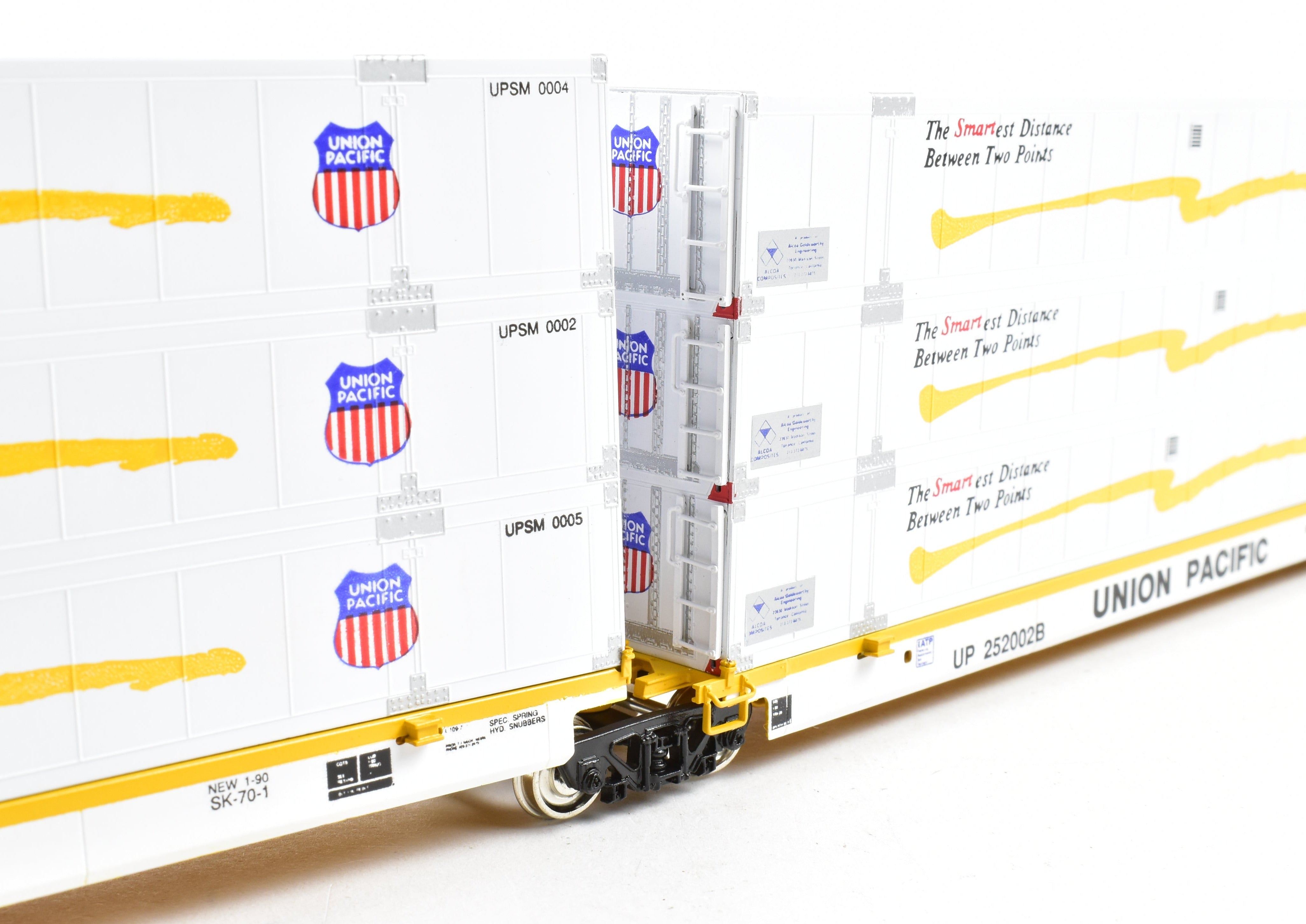 HO Scale Brass Container Open Model Intermodal Smart Car - Overland Models, Inc. Union Pacific Triple Stack FP No. 252002A/B