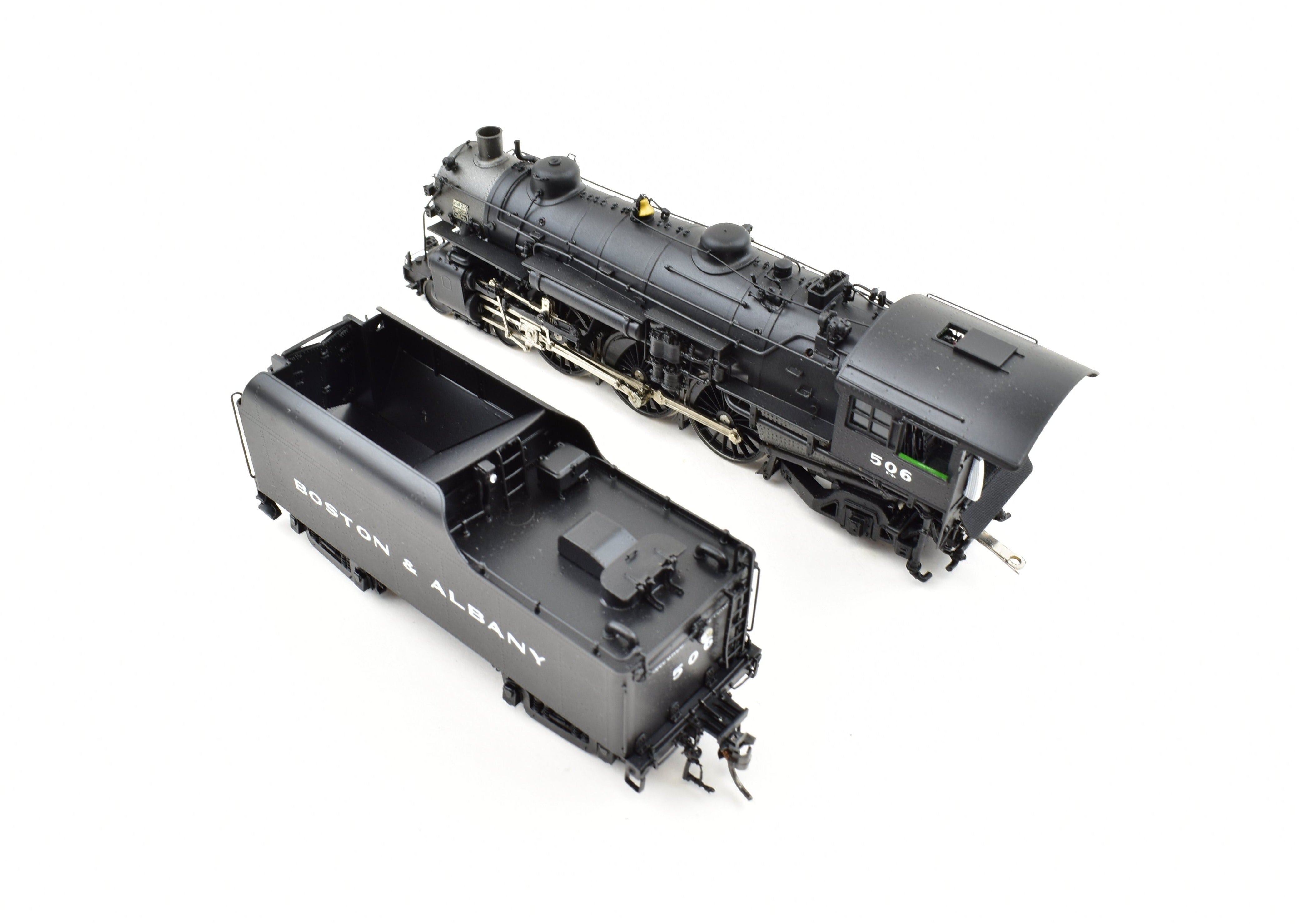 HO Scale Brass Imported Boston & Albany K-3n 4-6-2 Pacific Steam Locomotive Model Factory Painted as #506 without Lights by Key Imports