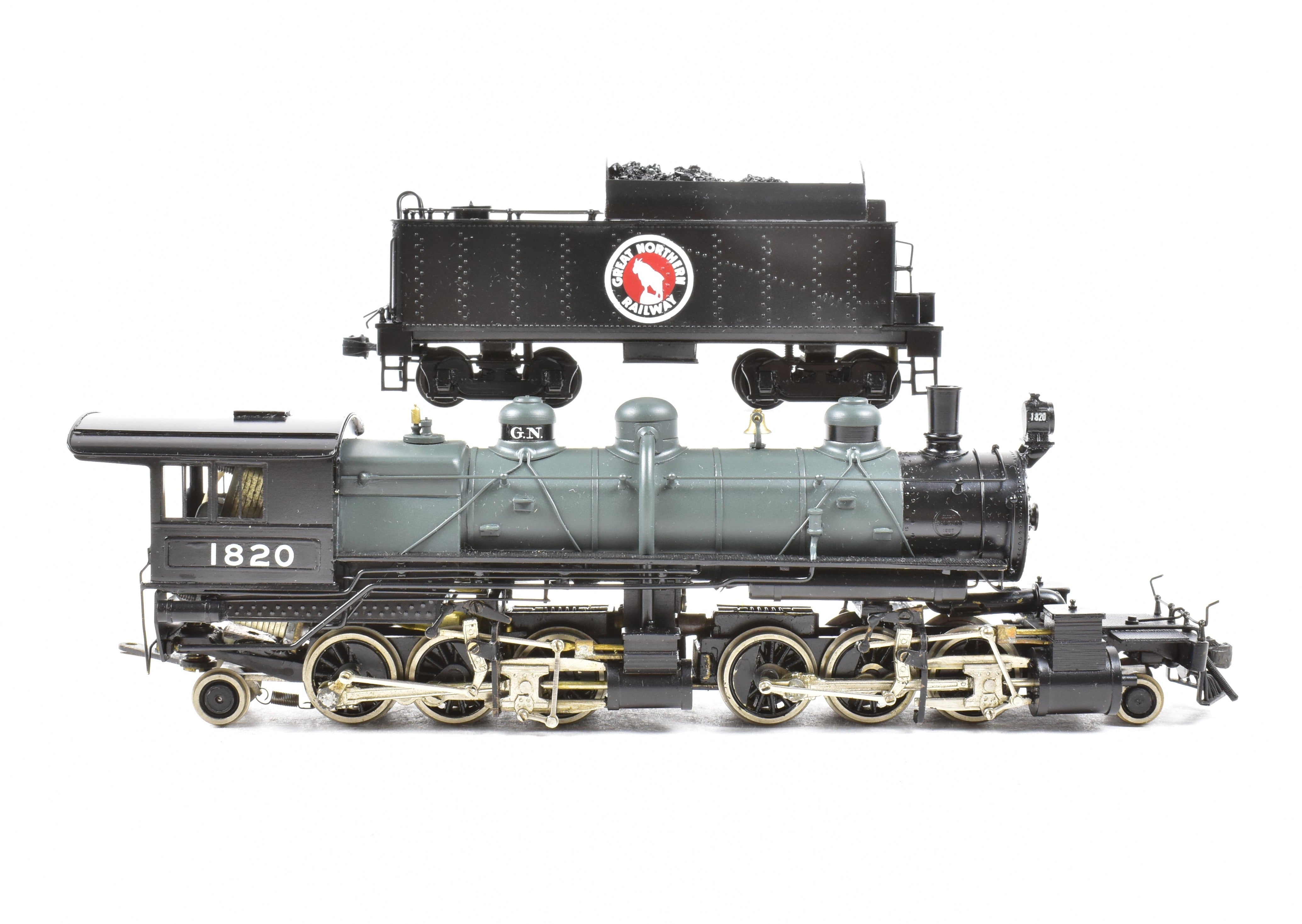 HO Scale Brass Model Train - PFM - United GN Great Northern L - 2 Class 2 - 6 - 6 - 2 Crown Model CP No. 1820 for Model Train Enthusiasts