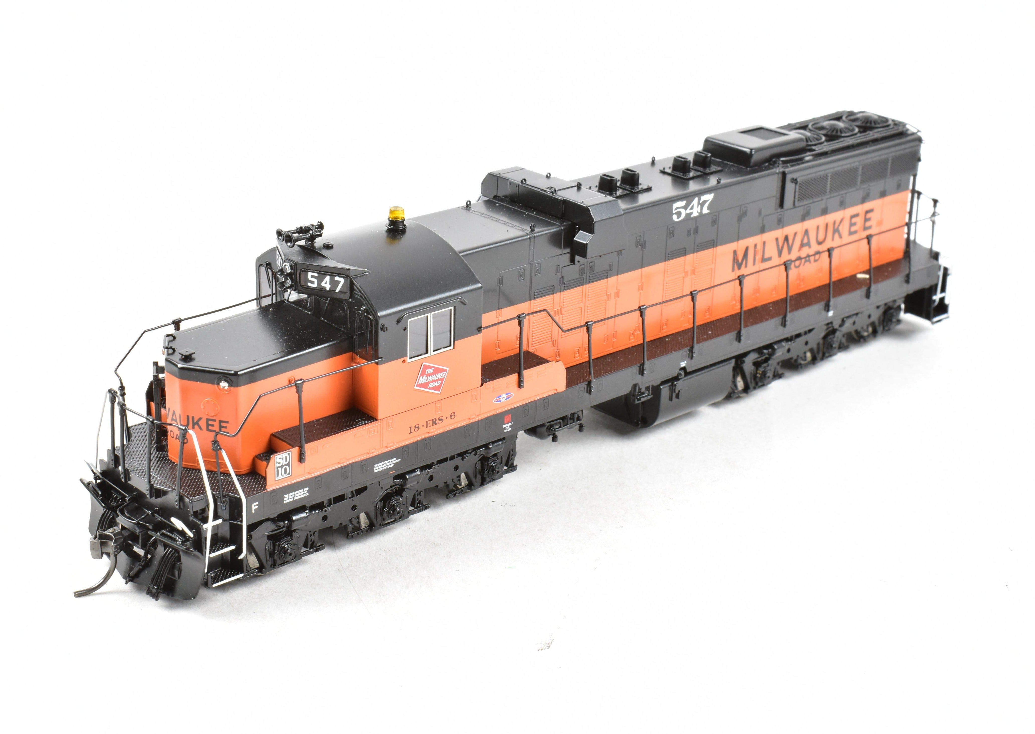 HO Scale Brass Diesel Locomotive - Overland Models, Inc. (OMI) Milwaukee Road EMD SD10 Factory Painted Model No. 547