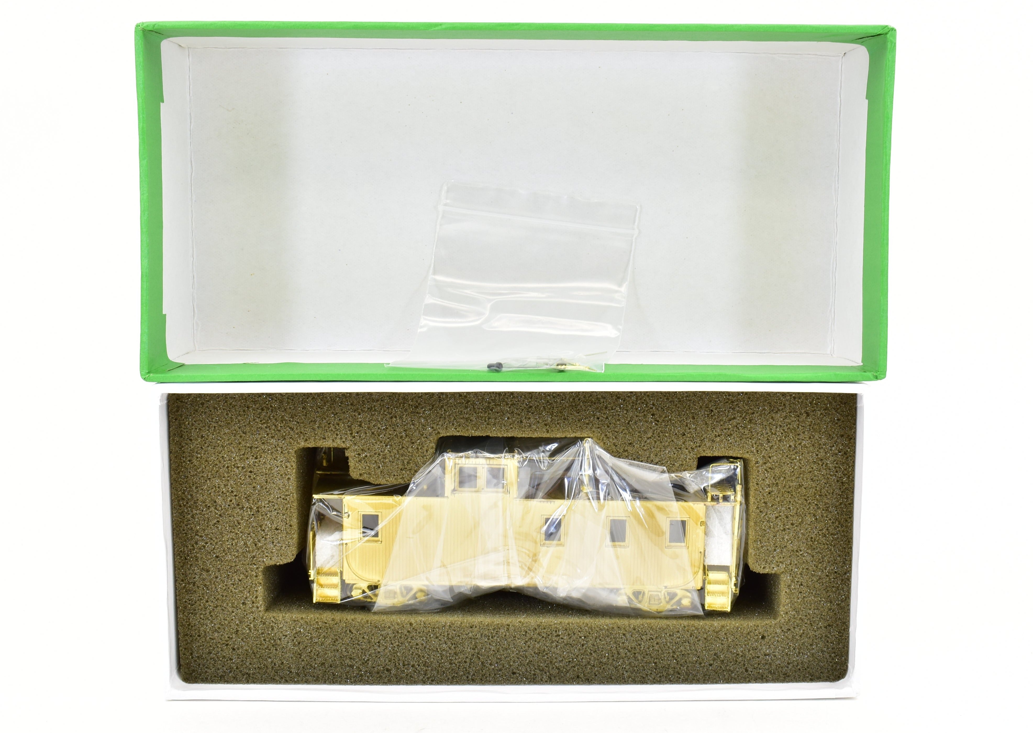 HO Scale Brass Caboose Model by OMI - Overland Models, Inc. for Great Northern Railroad, Factory New 30-Foot Wood Design