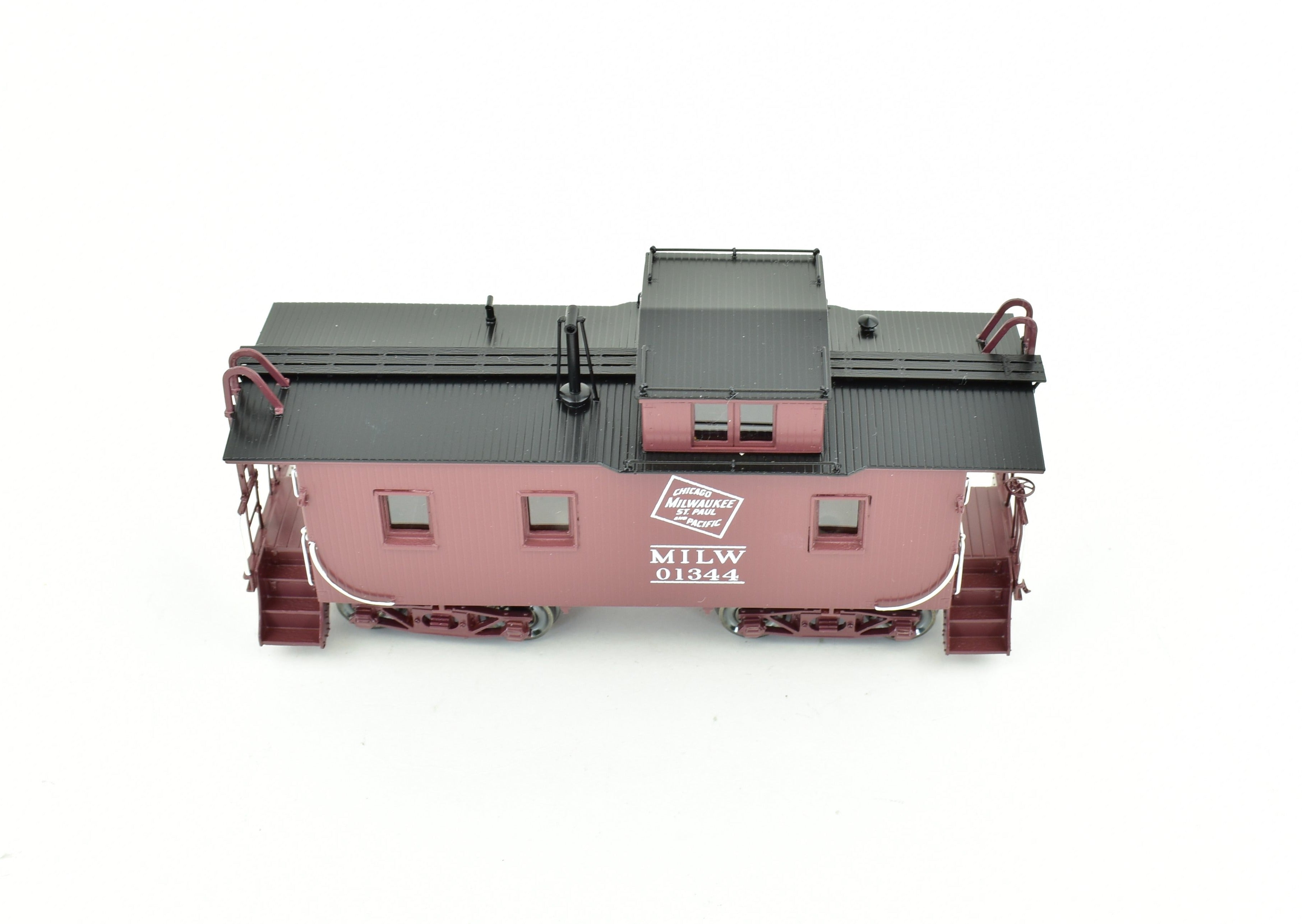 HO Scale Brass OMI Milwaukee Road 24' Wood Caboose by Overland Models