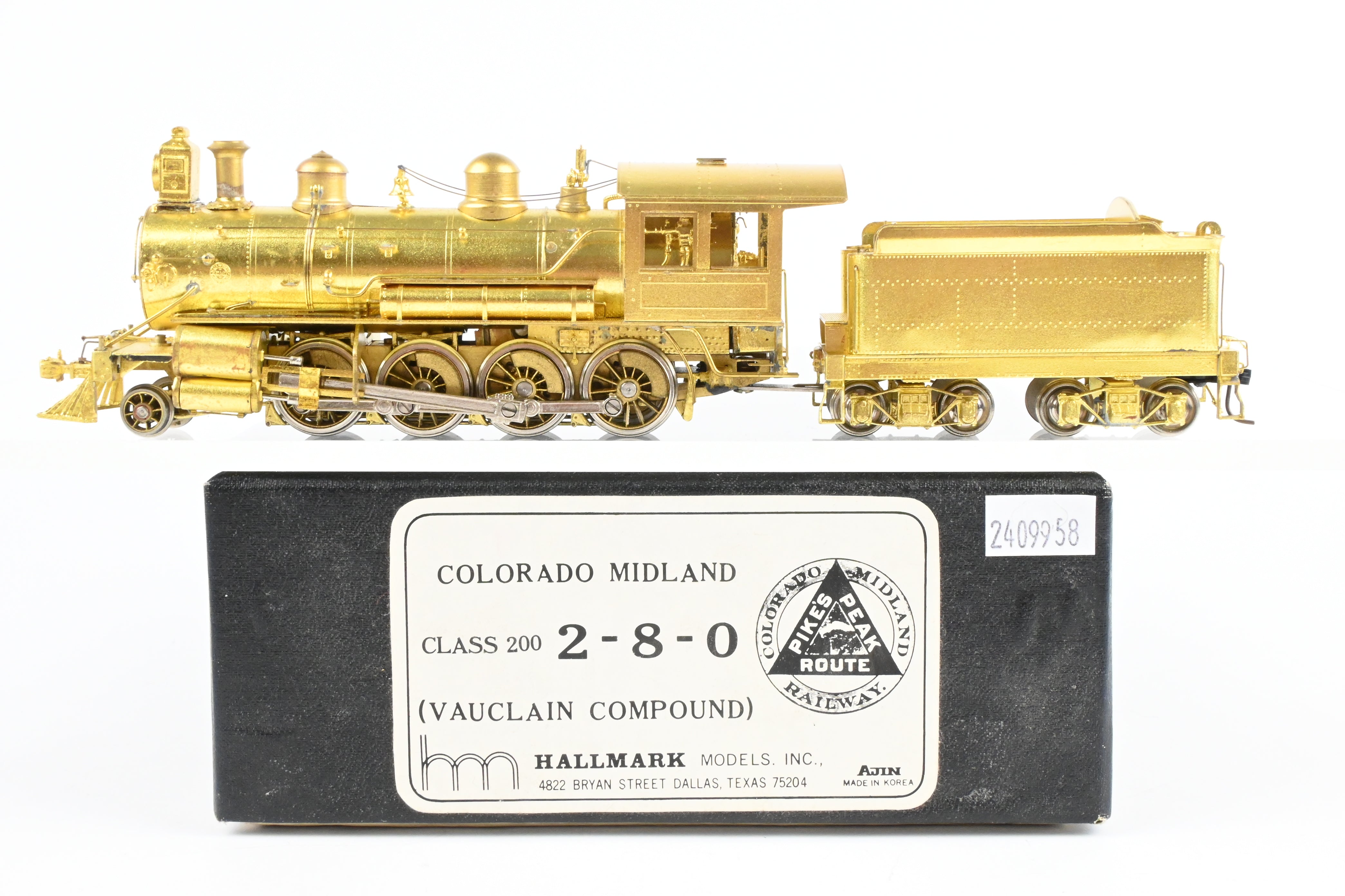 HO Scale Brass Hallmark Models CM - Colorado Midland 2-8-0 Vauclain Compound Model