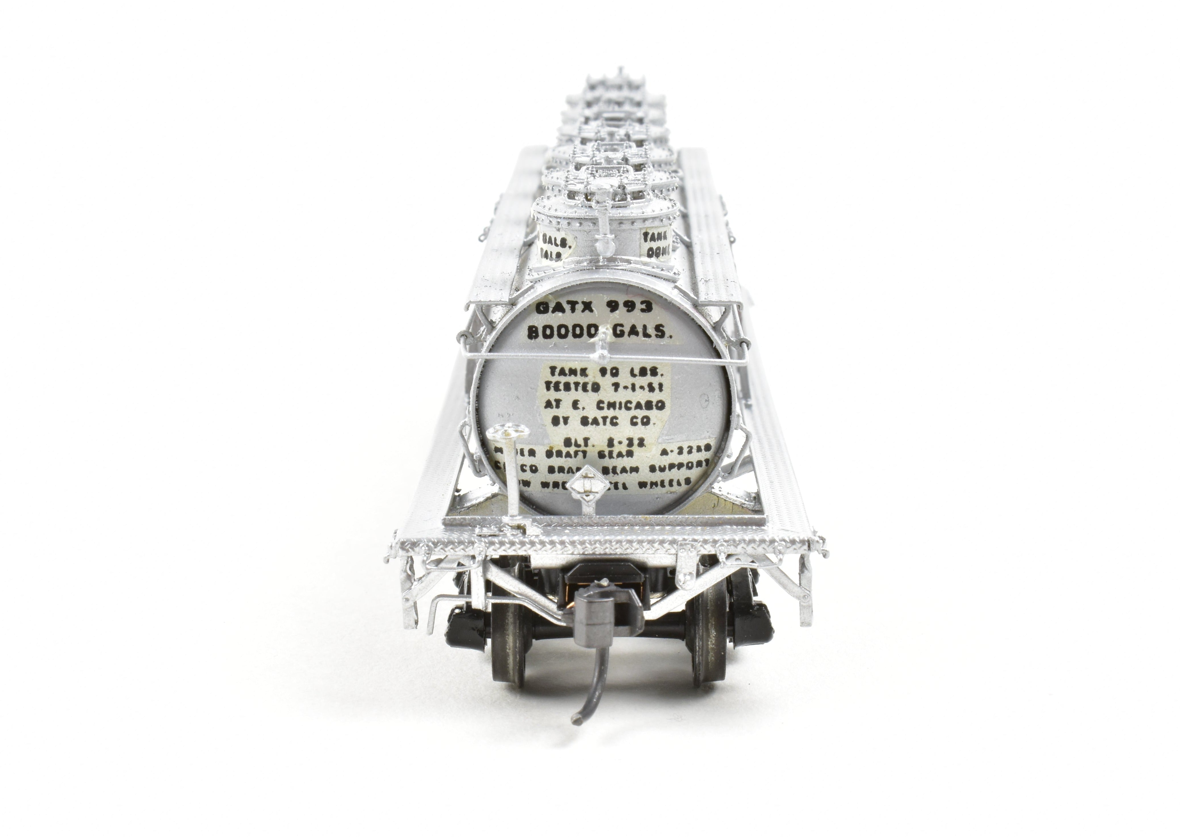 High - Quality HO Scale Brass Precision Scale Co. Unadorned G.A.T.X. 6 Dome - Wine Tank Car Professionally Custom Painted for Roma Wine Model Train