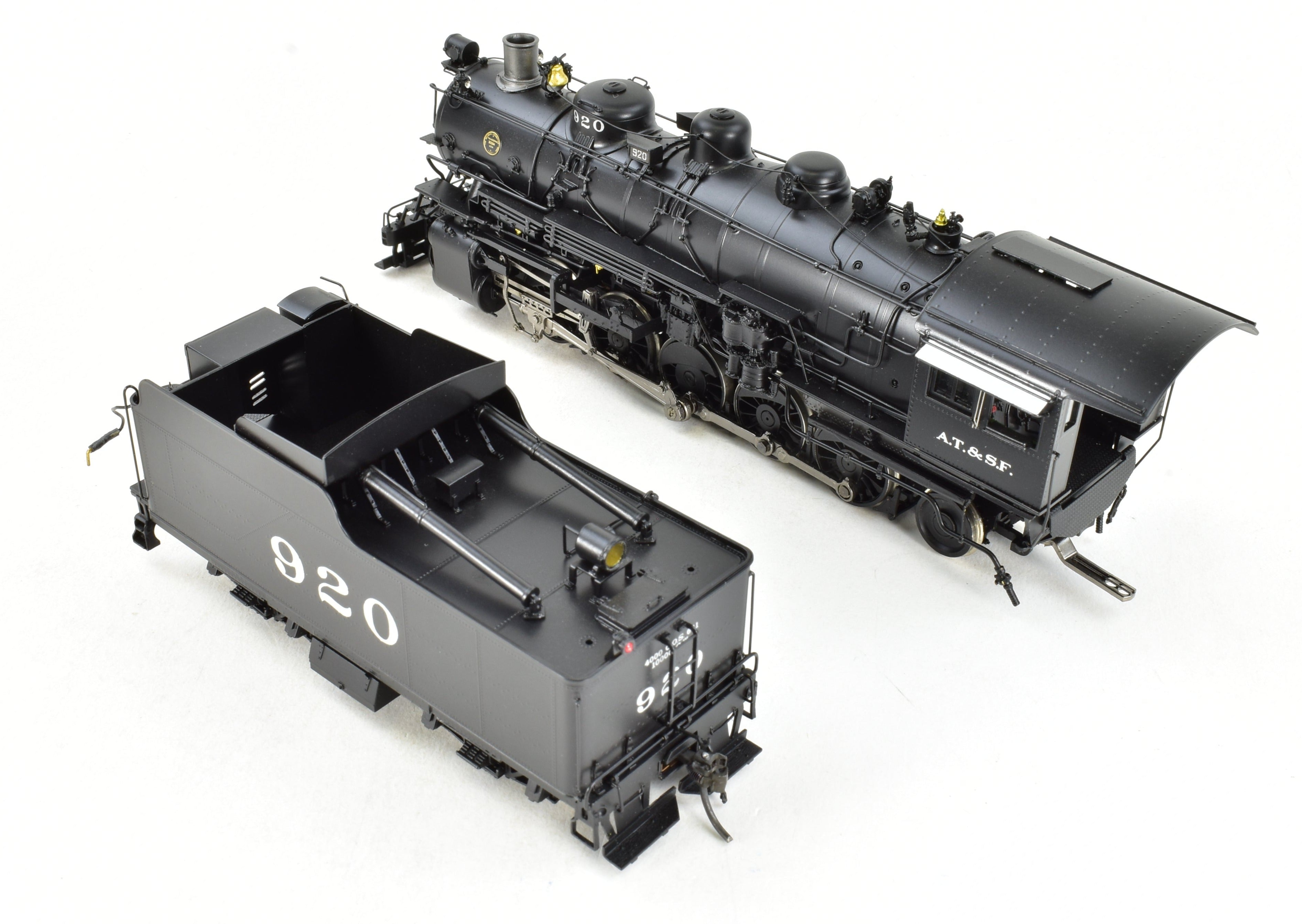 HO Scale Brass ATSF - Santa Fe 2-10-2 #920 Factory Painted Division Point Model