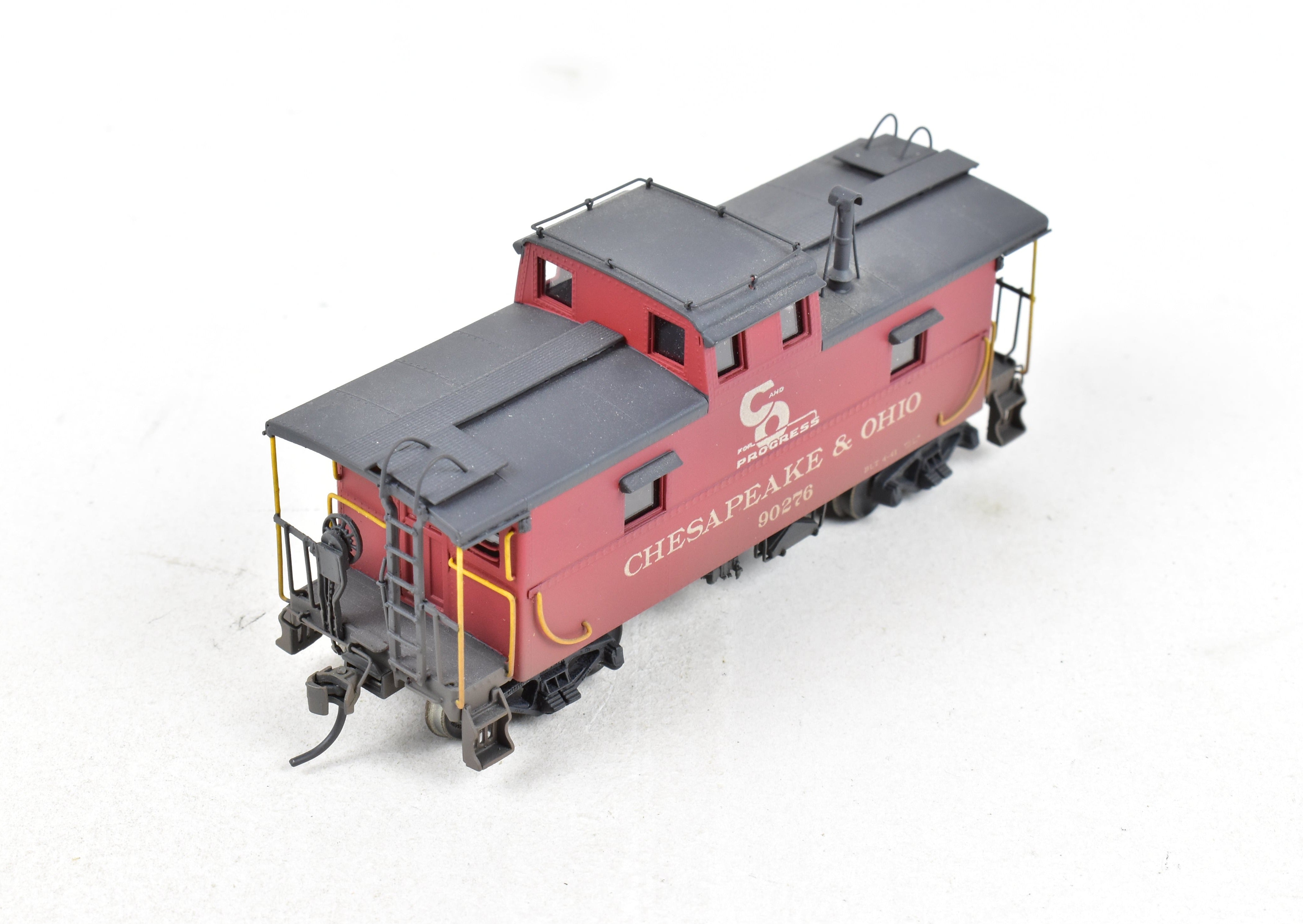 HO Brass OMI C&O Steel Caboose #90276 with Custom Paint & Weathering