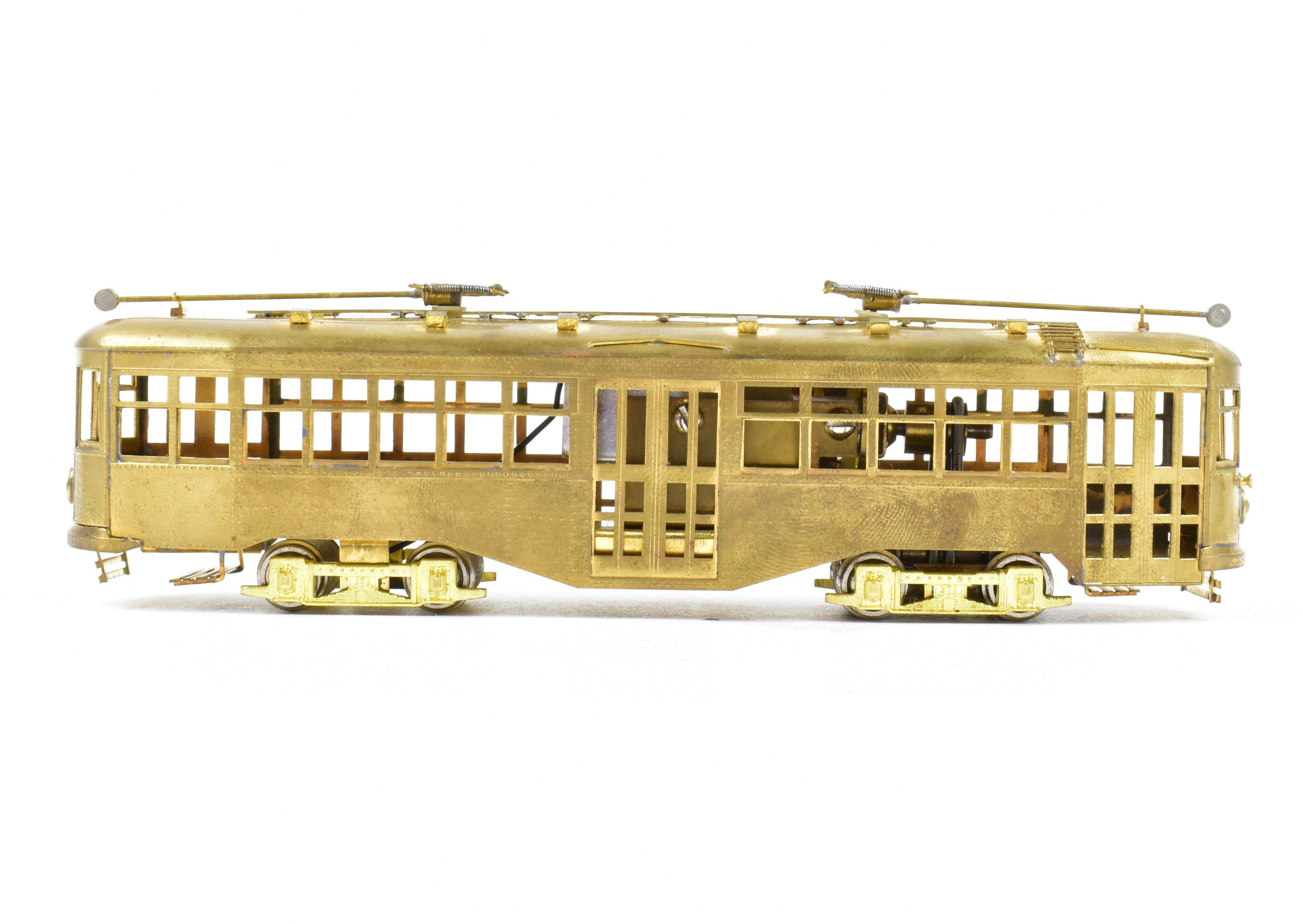 HO Scale Brass Model Bert Sas Brooklyn & Queens Peter Witt Car 8000 - Vintage Train Collectible