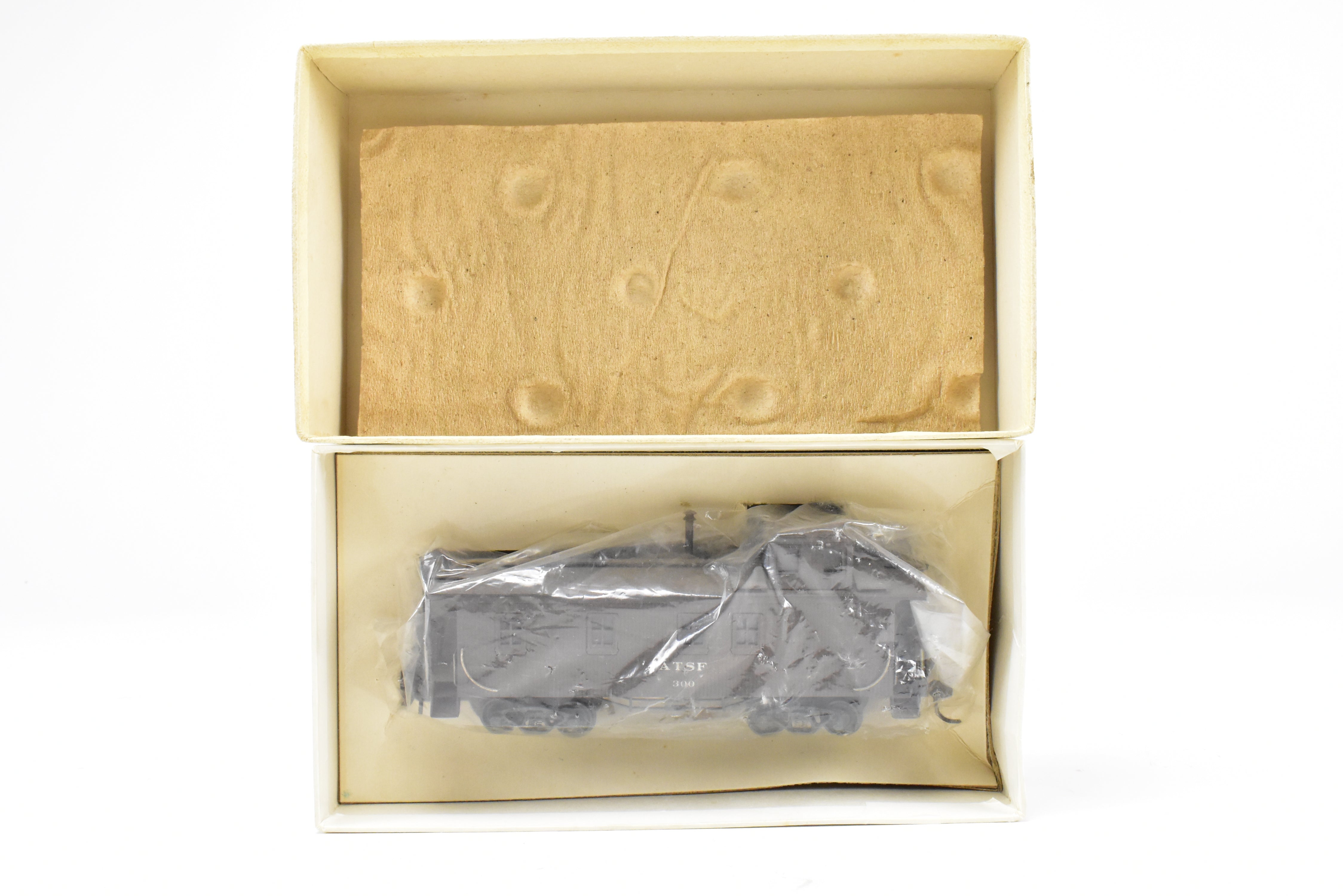 HO Scale Brass Model Trains by Trains, Inc. - ATSF Santa Fe Wood Caboose Custom Painted and Weathered, Number 300