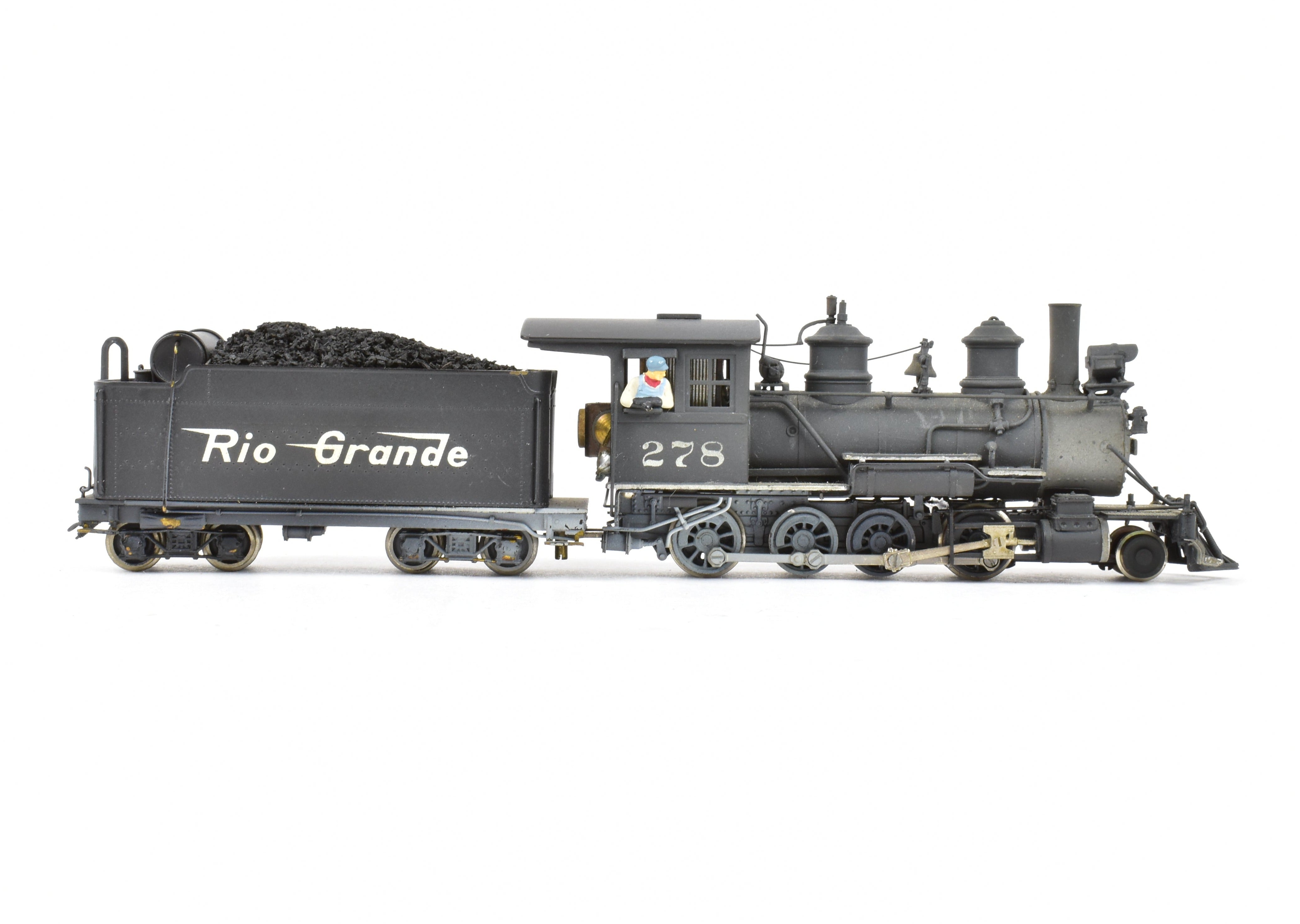 HOn3 Custom Painted Brass D&RGW - Denver & Rio Grande Western C-16 2-8-0 #278 by Westside Model Co.