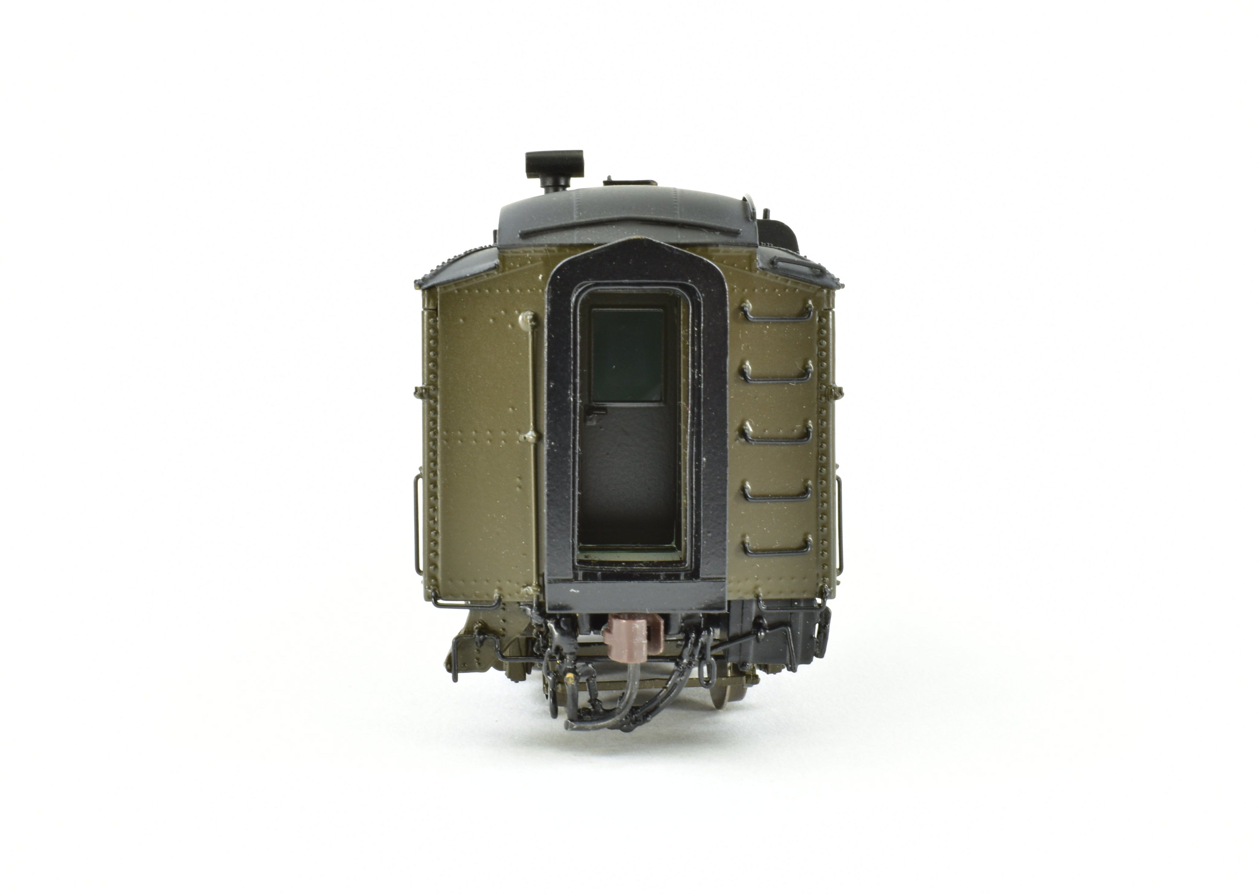 HO Scale Brass Model Northern Pacific Business Car #1 Version 1, Factory-Painted in Pullman Green by W&R Enterprises