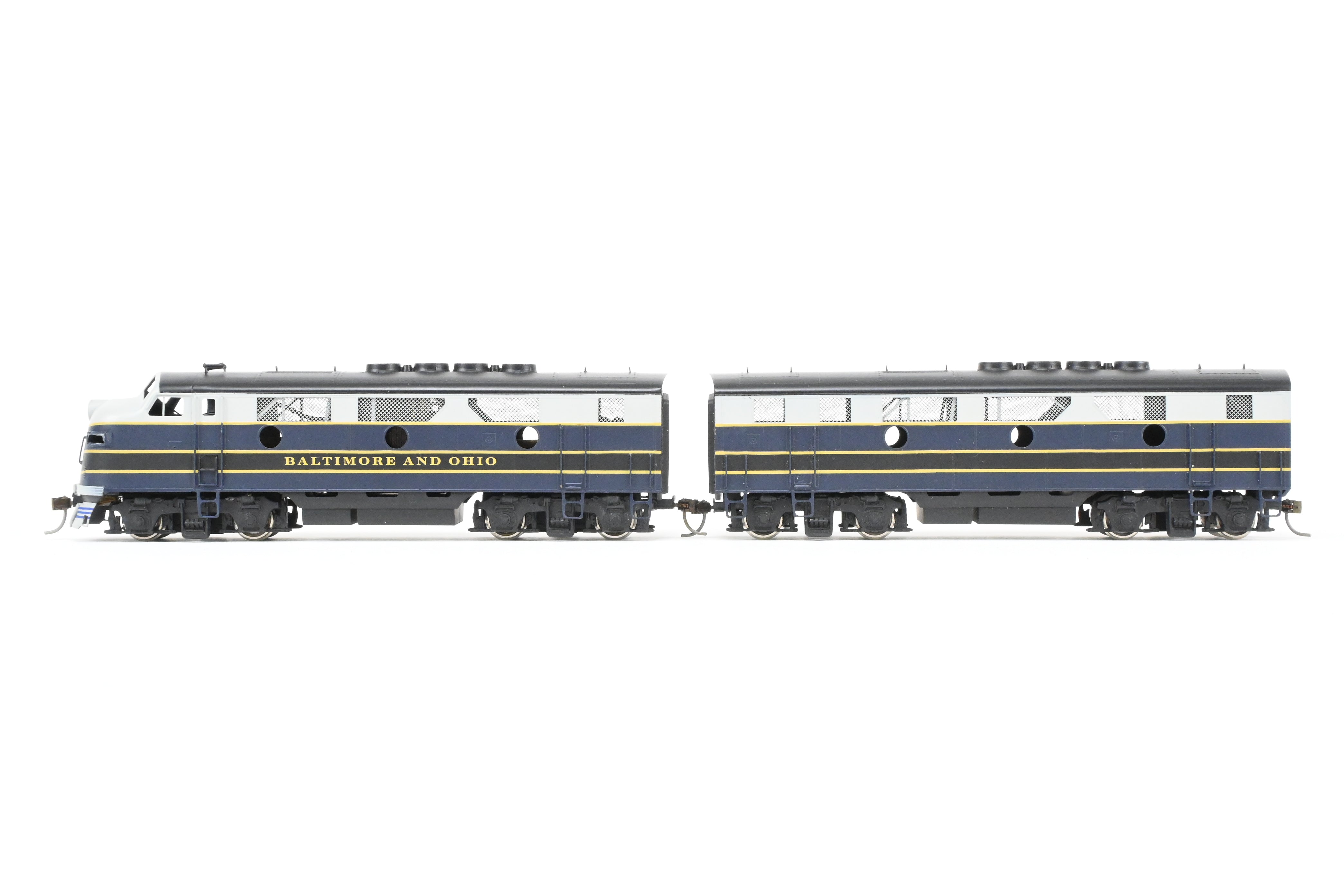 HO Scale Brass Hallmark B&O EMD F3 A/B Set - Powered A, Unpowered B