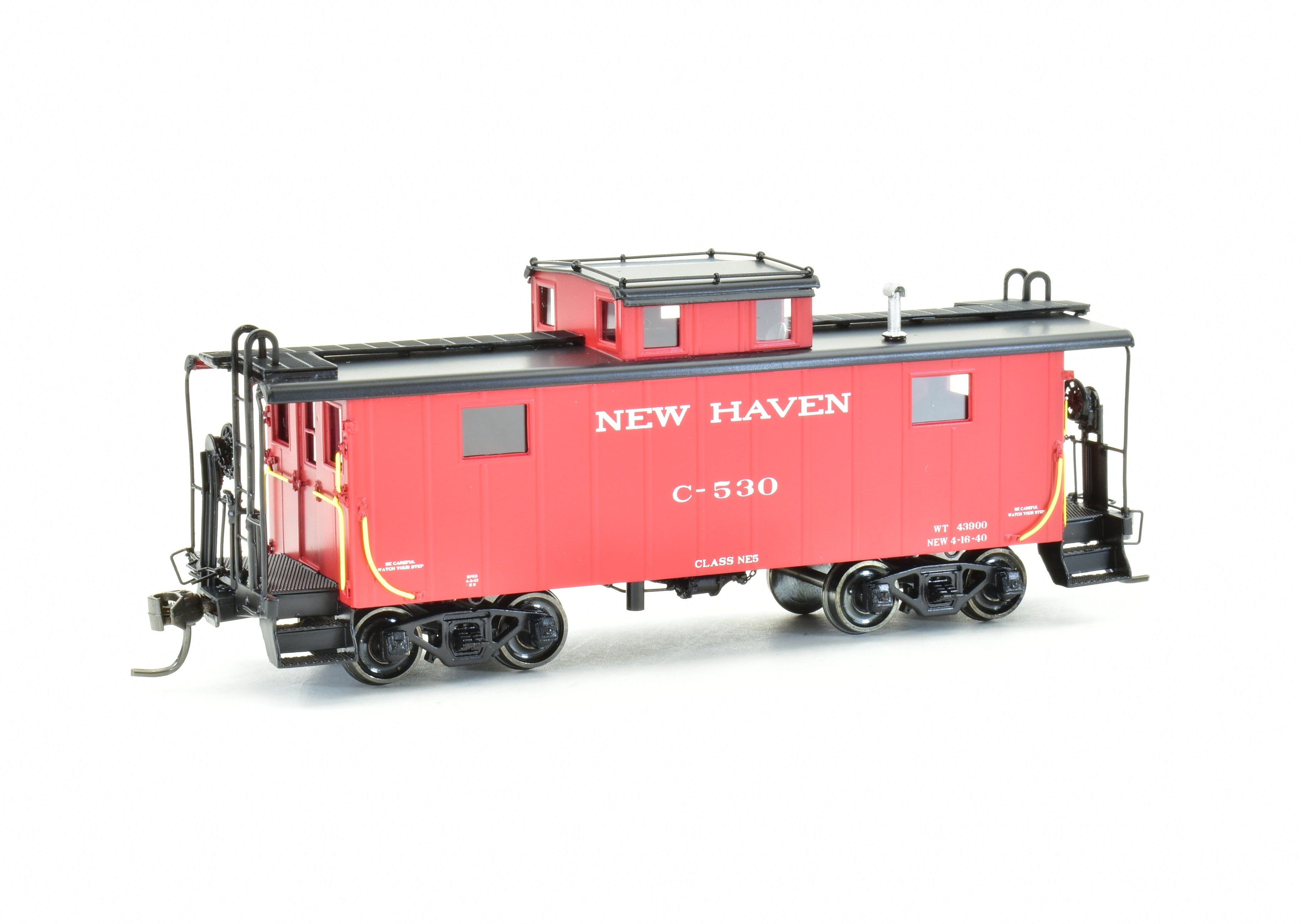 HO Scale Brass NH - New Haven NE - 5 Steel Caboose FP #C - 530 by OMI