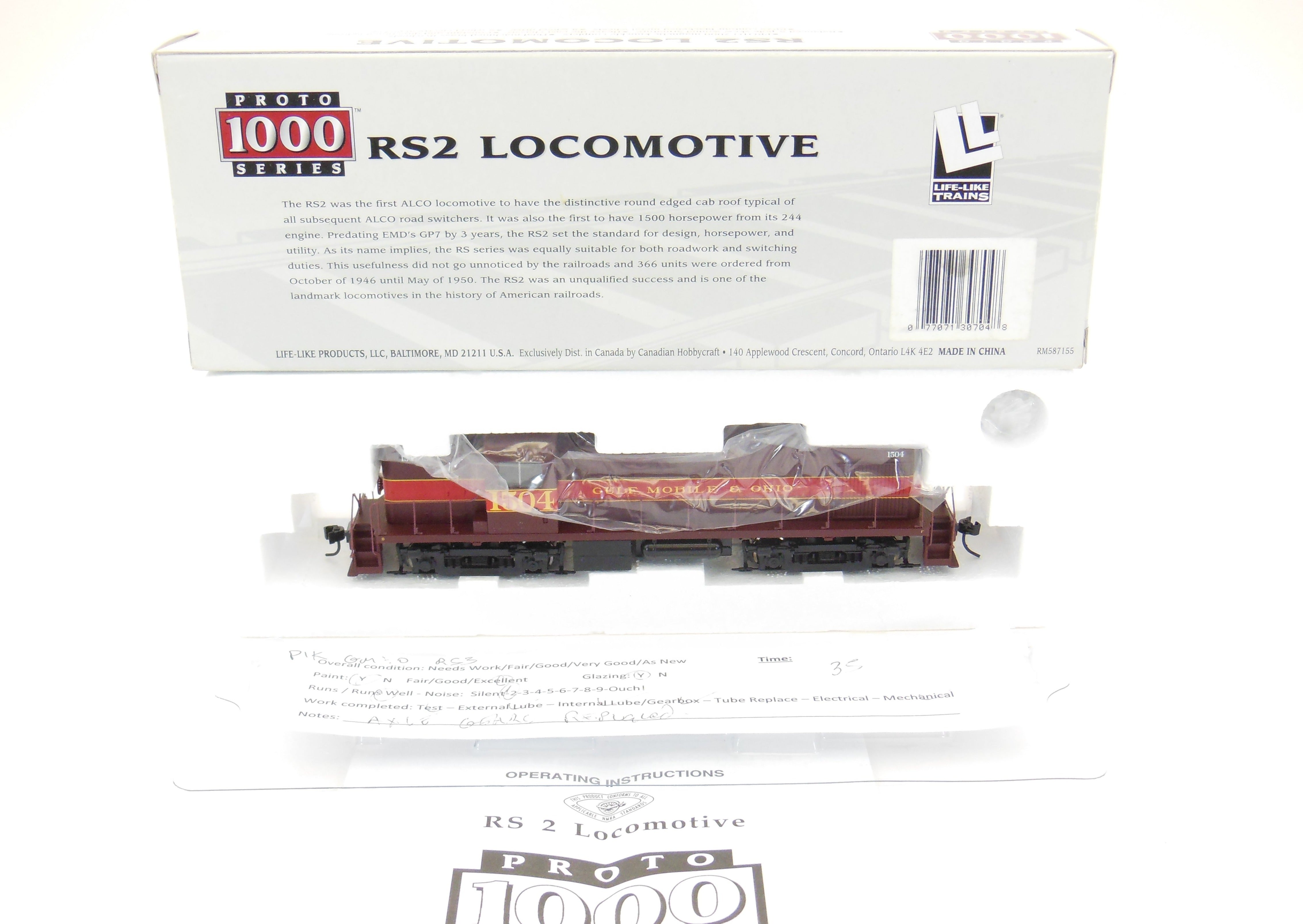 Life-Like Proto 1000 GM&O Gulf Mobile & Ohio #1504 Alco RS2 DCC-Ready Locomotive