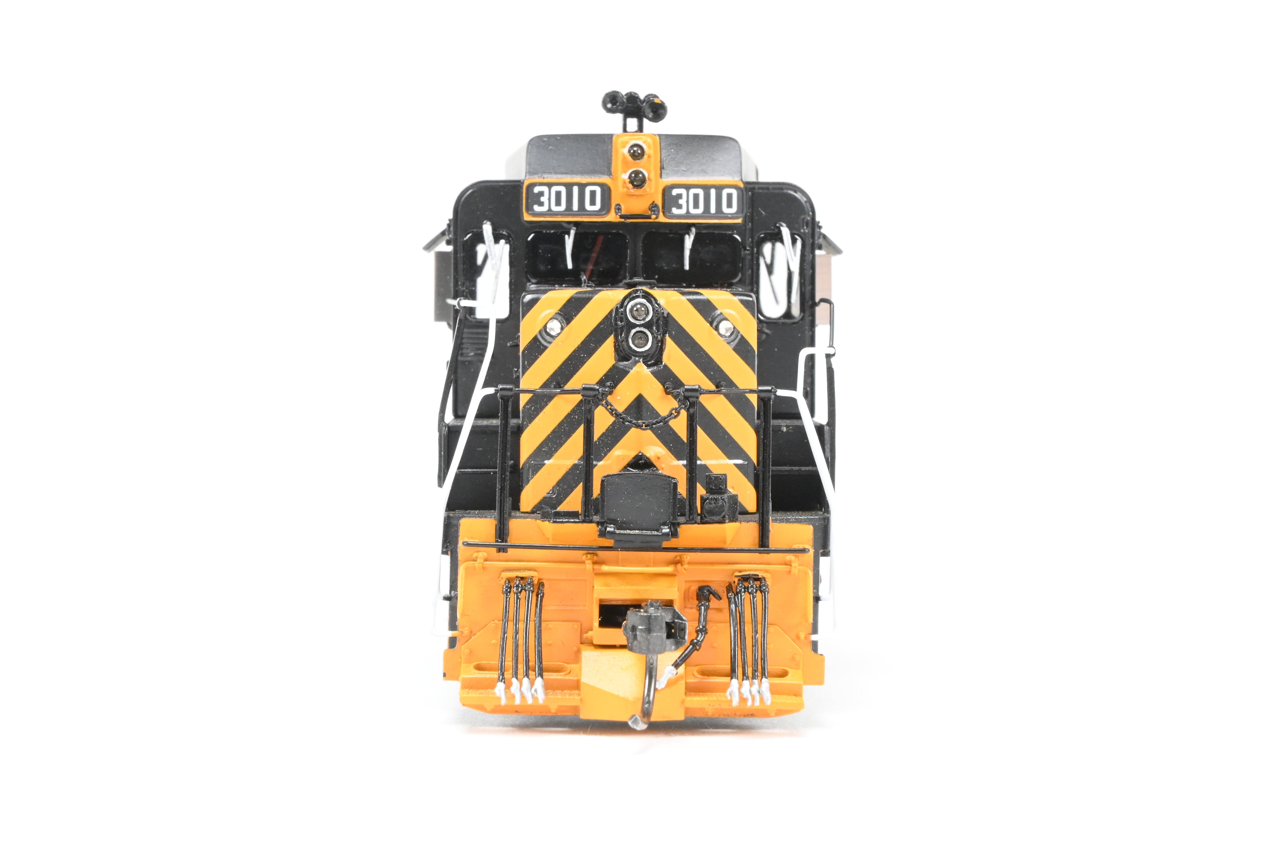 HO Scale Brass Locomotive Model - Overland Models, Inc. D&RGW - Denver And Rio Grande Western EMD GP30 FP in Striking Black/Orange Color Scheme #3010 Equipped with SoundTraxx DCC & Sound System