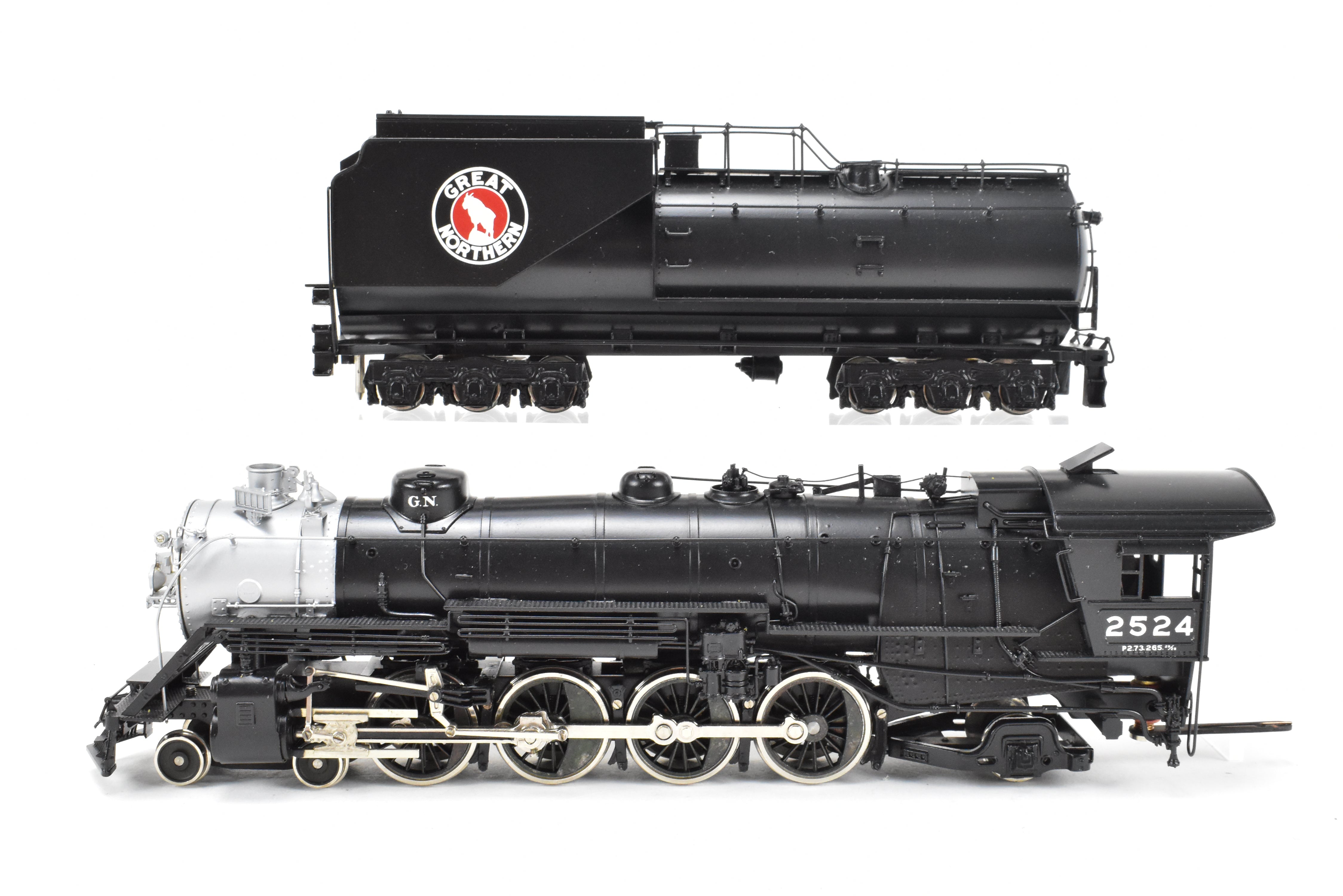 HO Brass Tenshodo Great Northern 4-8-2 Class P-2 Factory Painted Crown #2524, 1974 Run