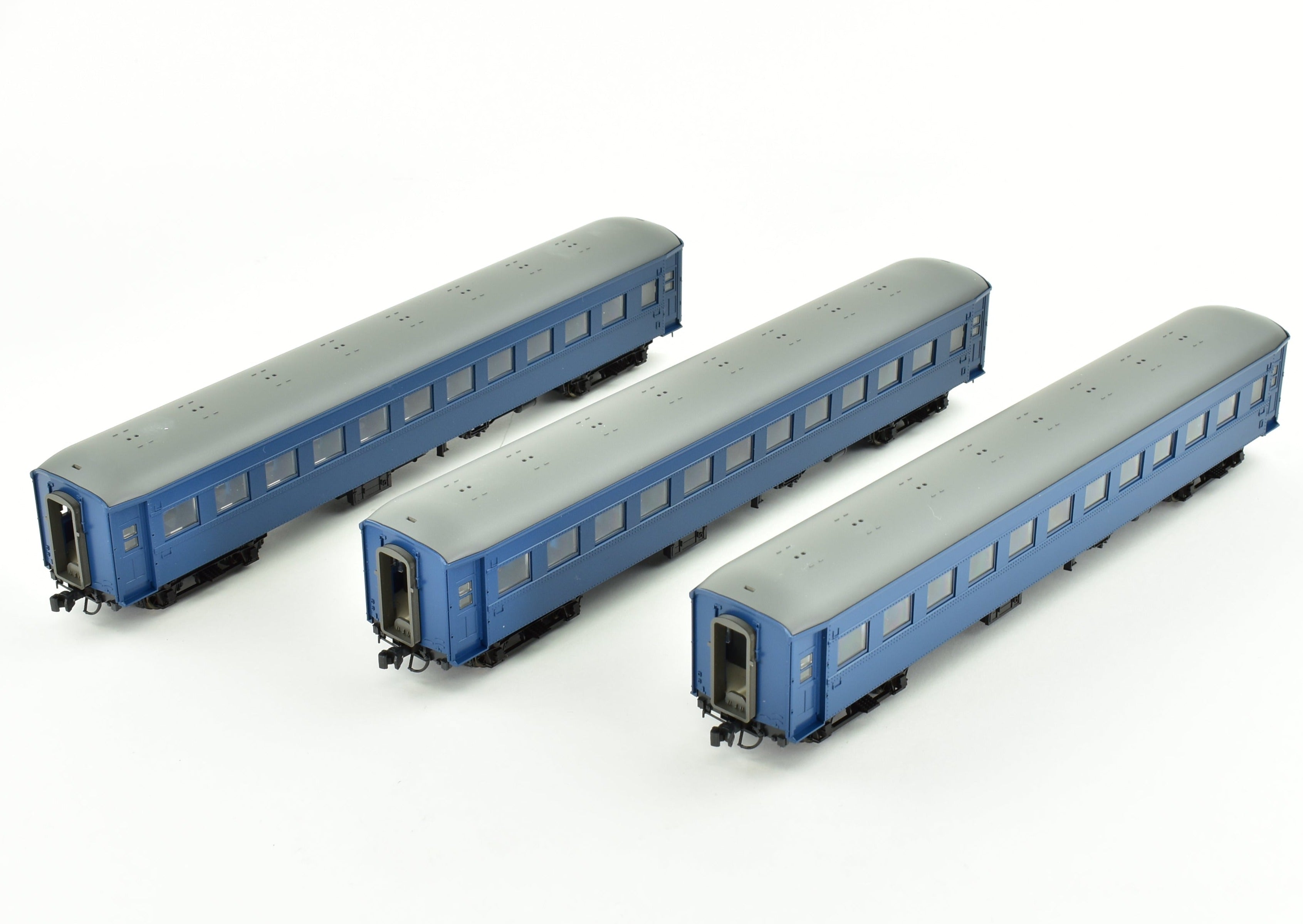 Kato J Scale Japanese National Railways OHA-35 Set of 3 Blue FP Passenger Cars