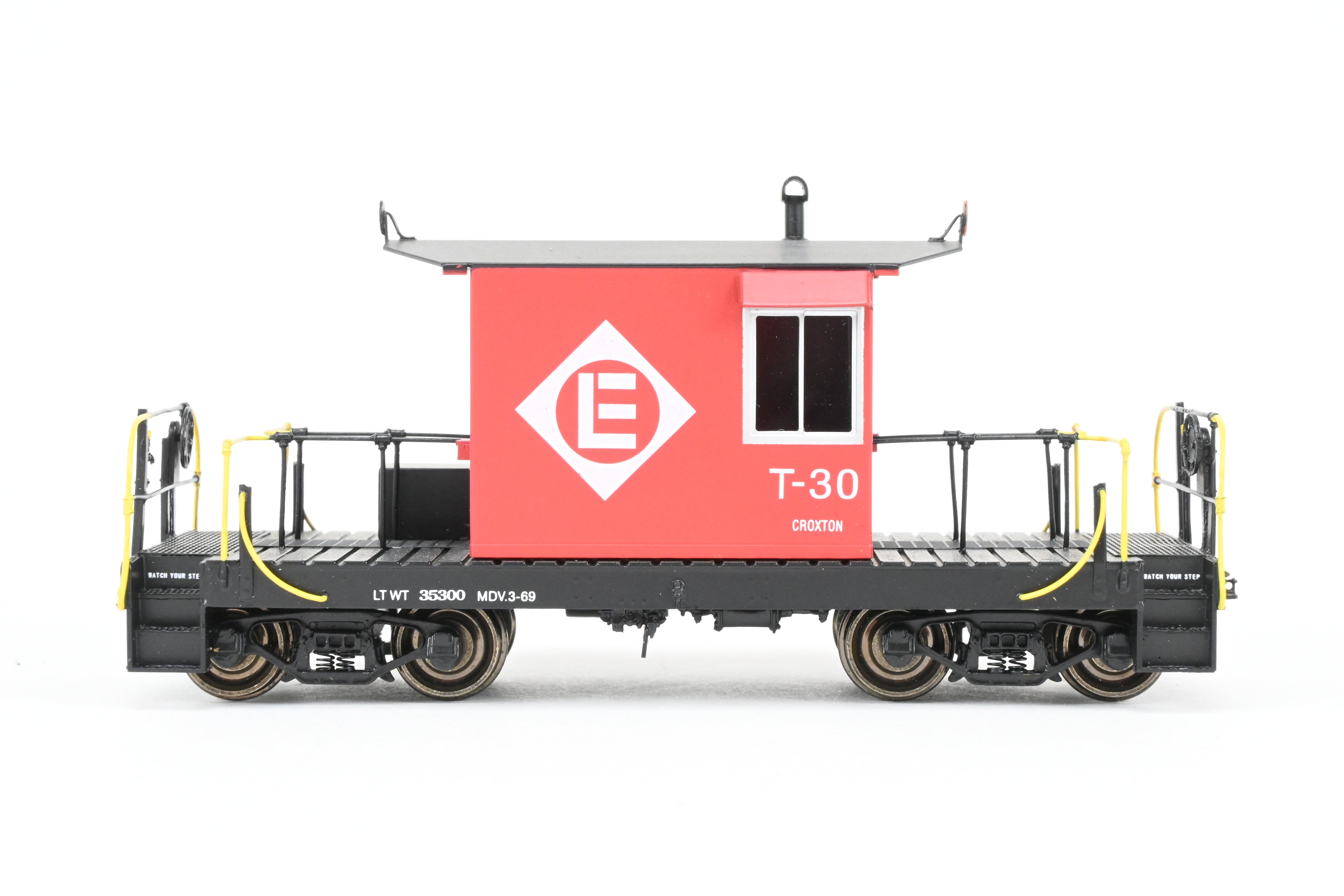 HO Brass OMI Erie Lackawanna Factory-Painted Transfer Caboose No. T-30