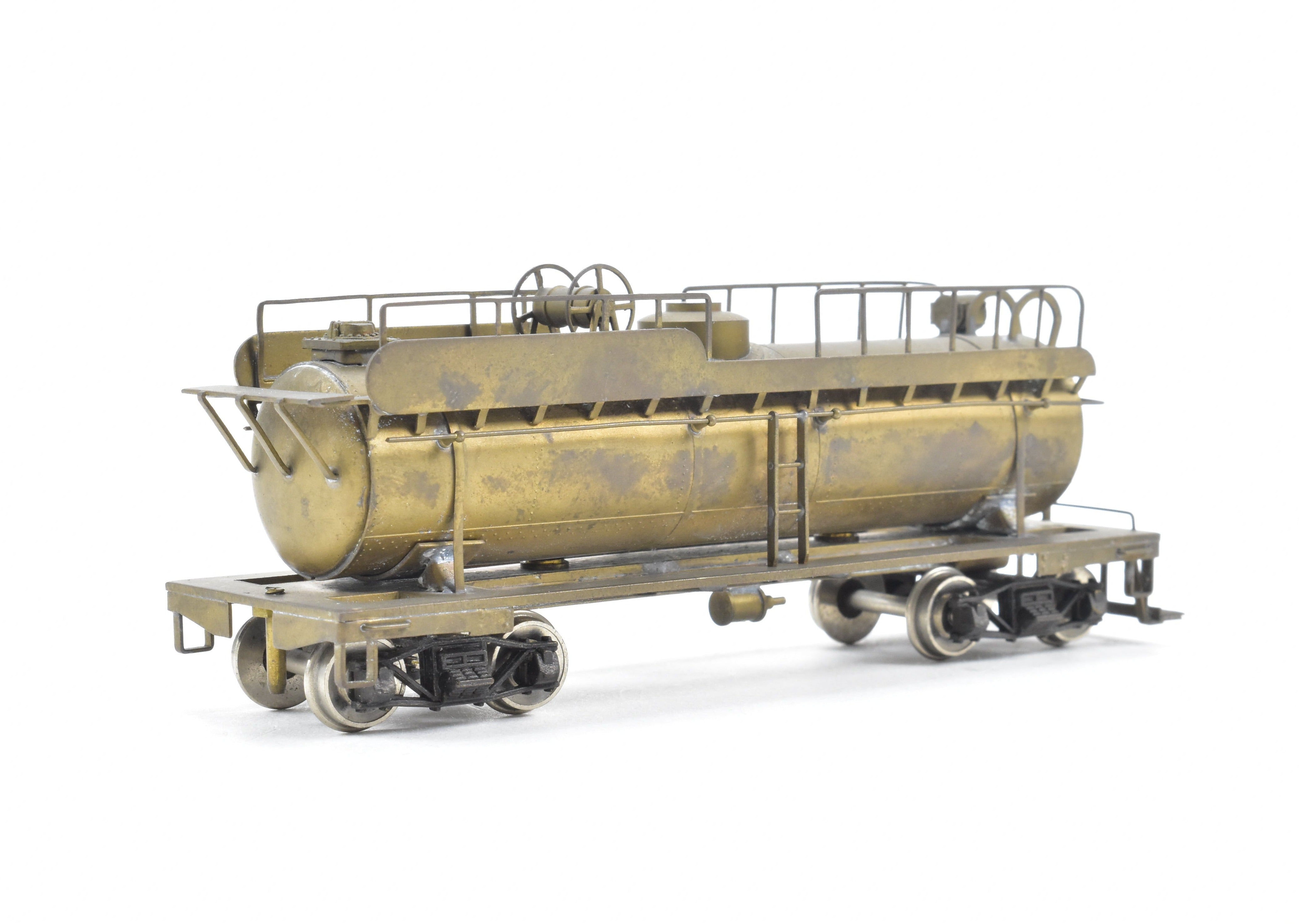 HO Brass Northwest Short Line Logging Tank Car/Aux Tender, No Box, Good Condition