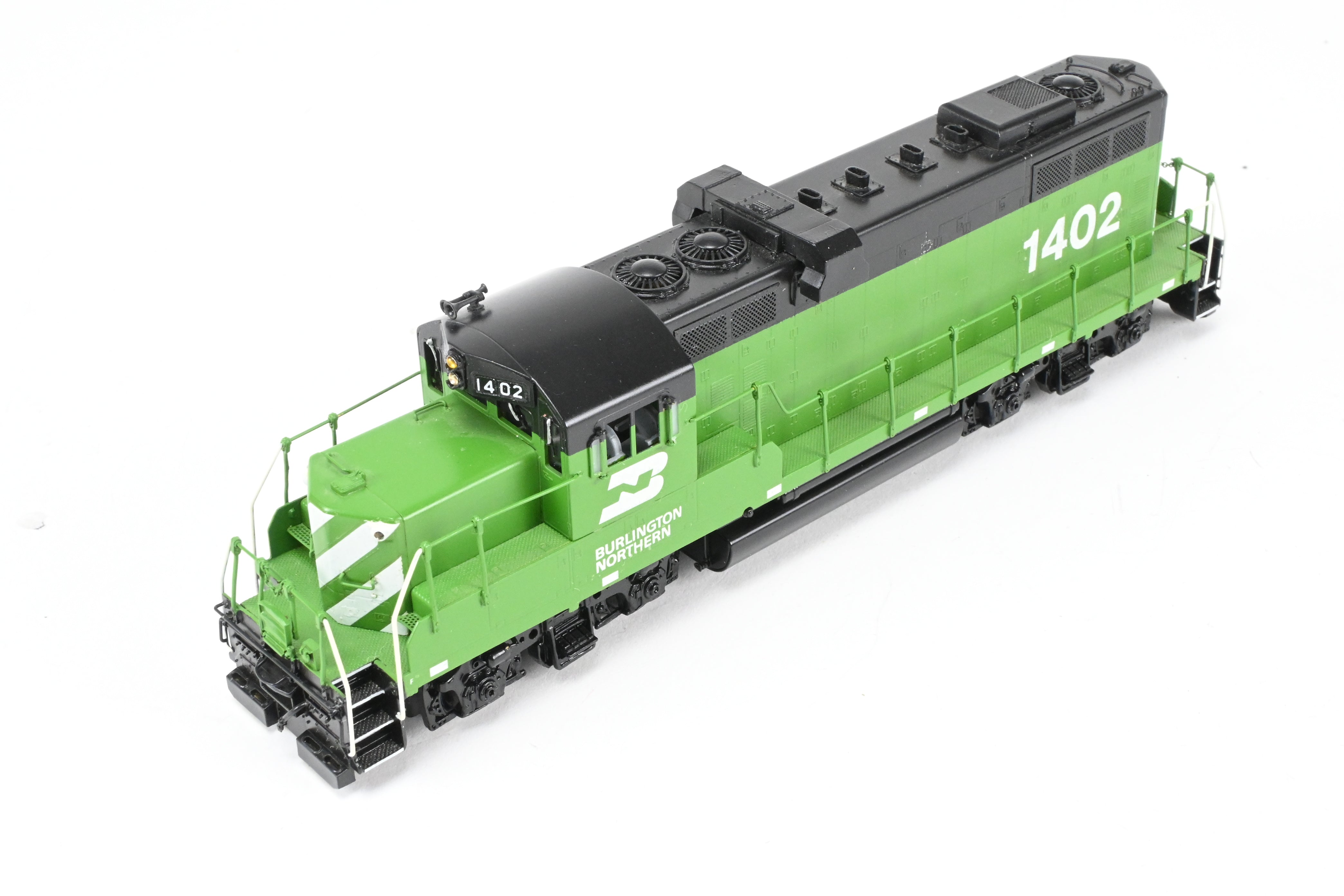 HO Scale Brass Model Train - Oriental Limited BN - Burlington Northern EMD GP - 7 Chop Nose Locomotive with Custom Painting and Numbering CP #1402