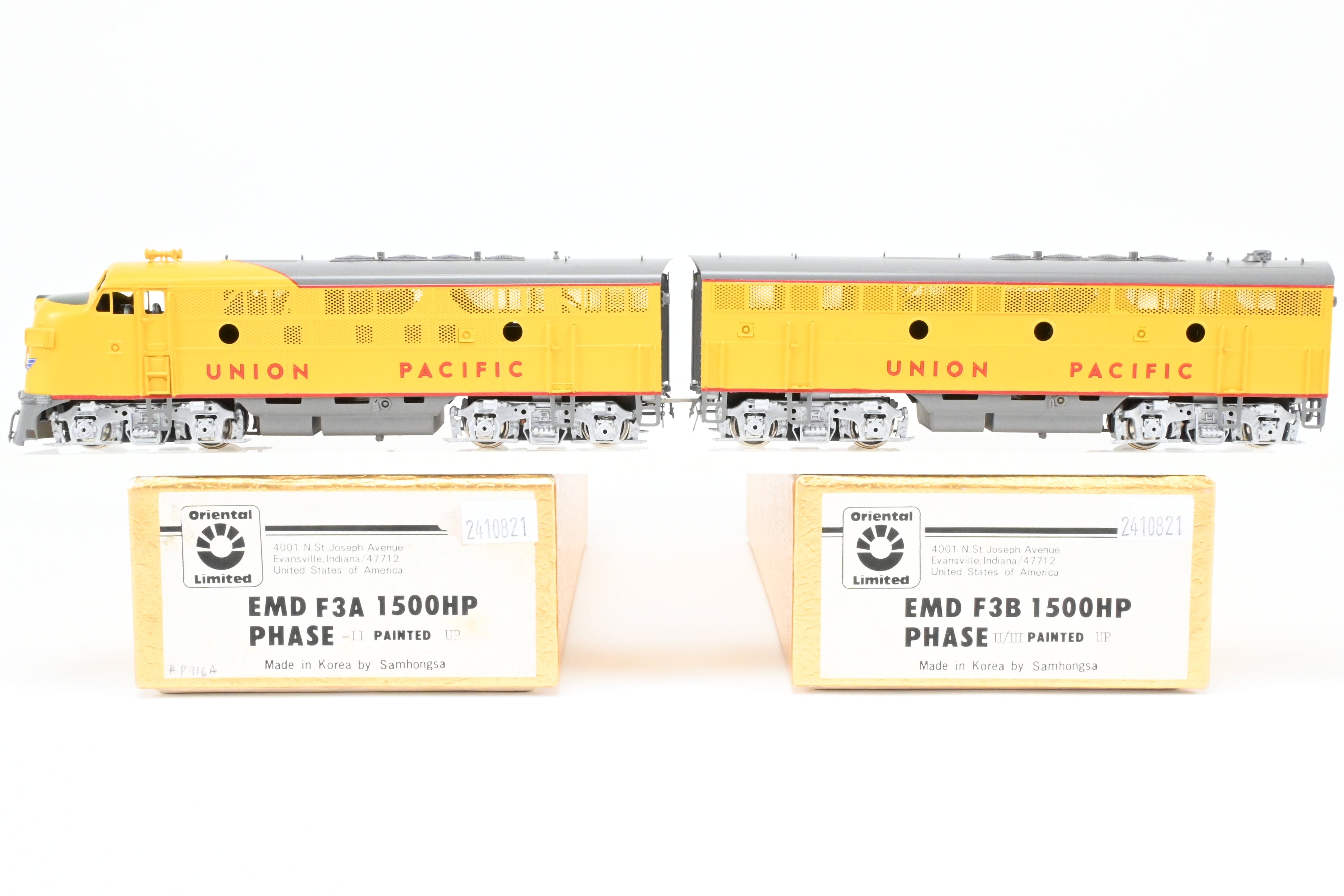 HO Scale Brass Union Pacific EMD F3A/F3B PH II 1500 HP 2-Unit Set