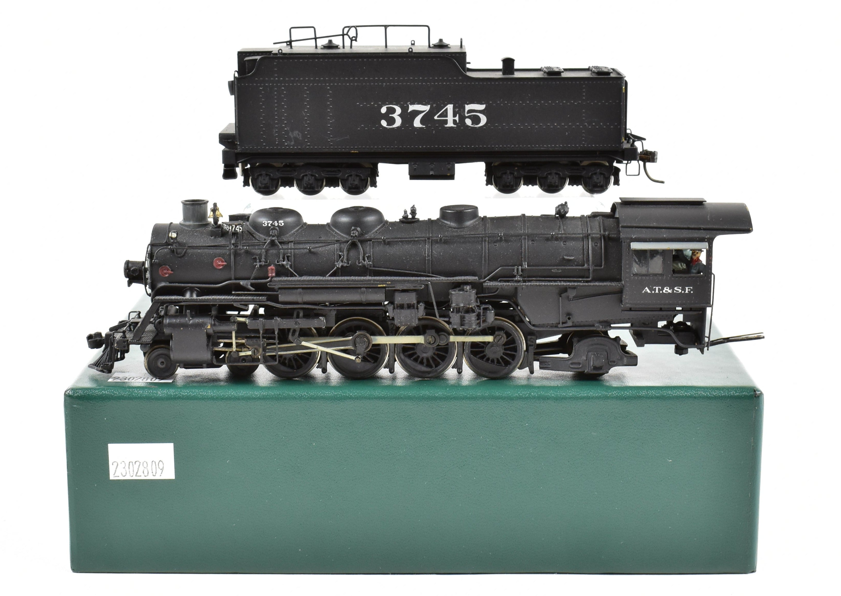 HO Scale Brass Model Train - Balboa ATSF - Santa Fe 3700 Class 4-8-2 Mountain Steam Locomotive CP #3745