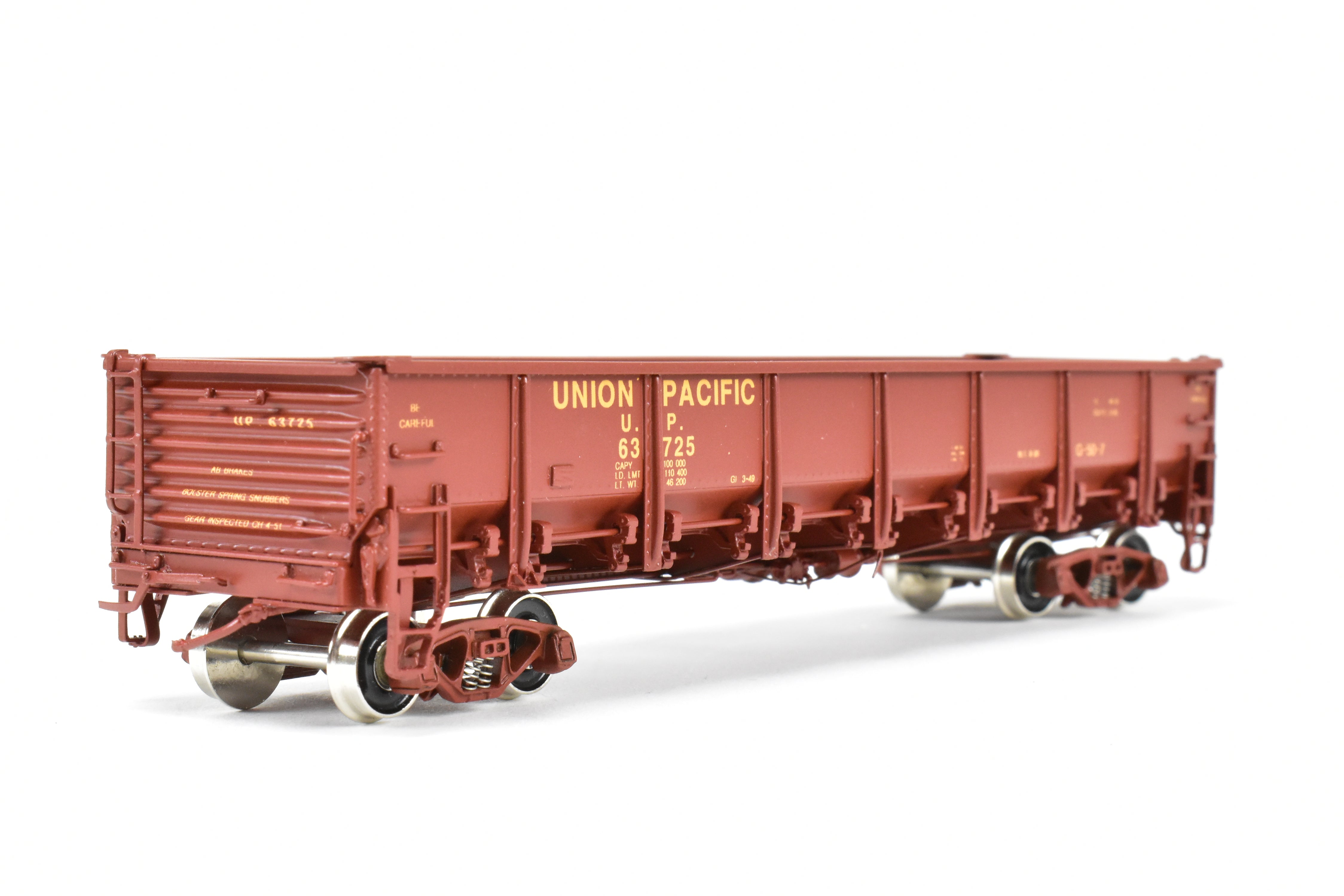 HO Brass CIL - Challenger Imports UP G50 - 7 Drop Bottom Gondola V2 (Rivet Sides) #63725