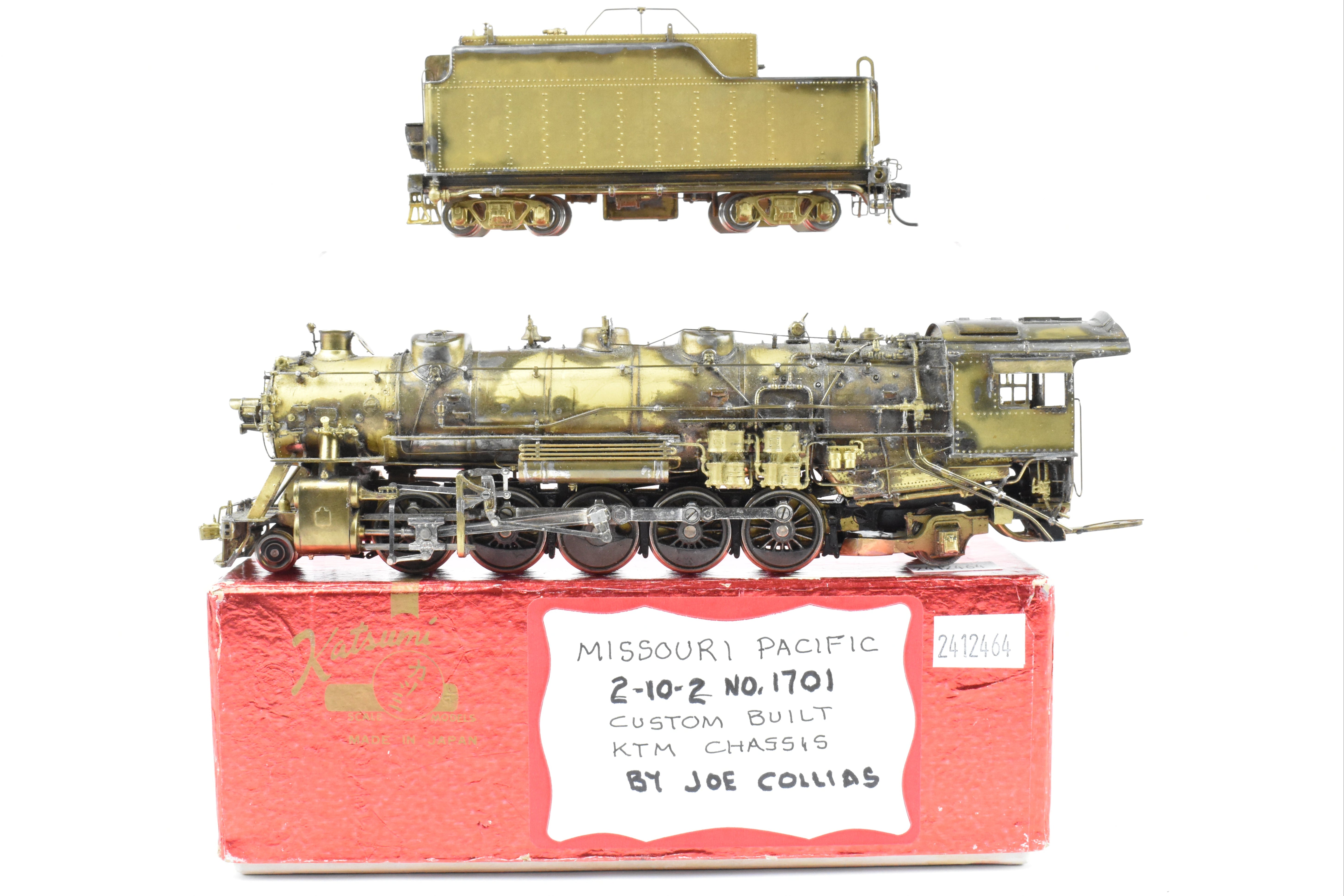 HO Scale Brass Model Train - Missouri Pacific 2-10-2 No. 1701 Scratch Built by Joe G. Collias