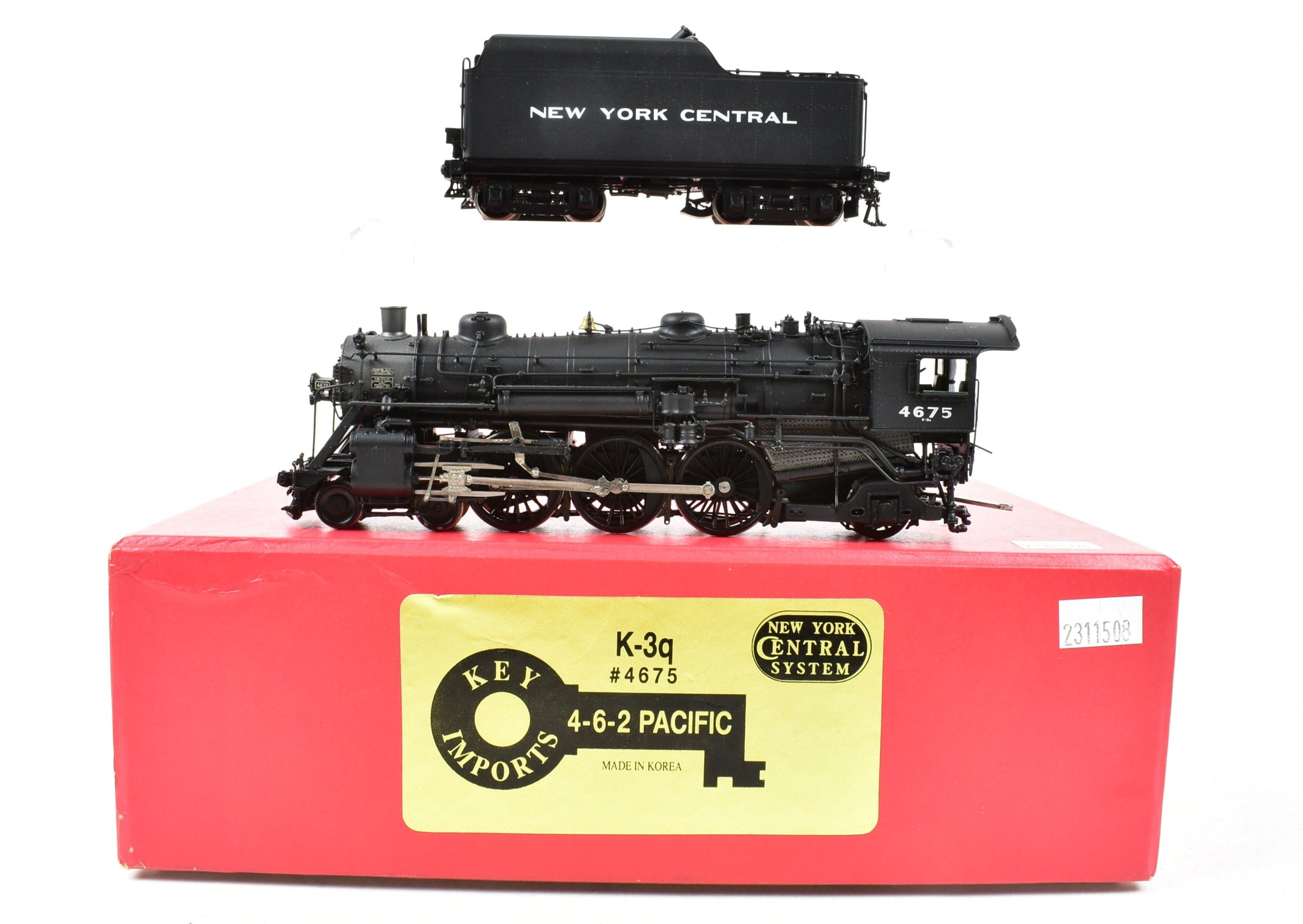 HO Brass Key Imports NYC - Factory Painted New York Central K - 3q 4 - 6 - 2 Pacific No. 4675