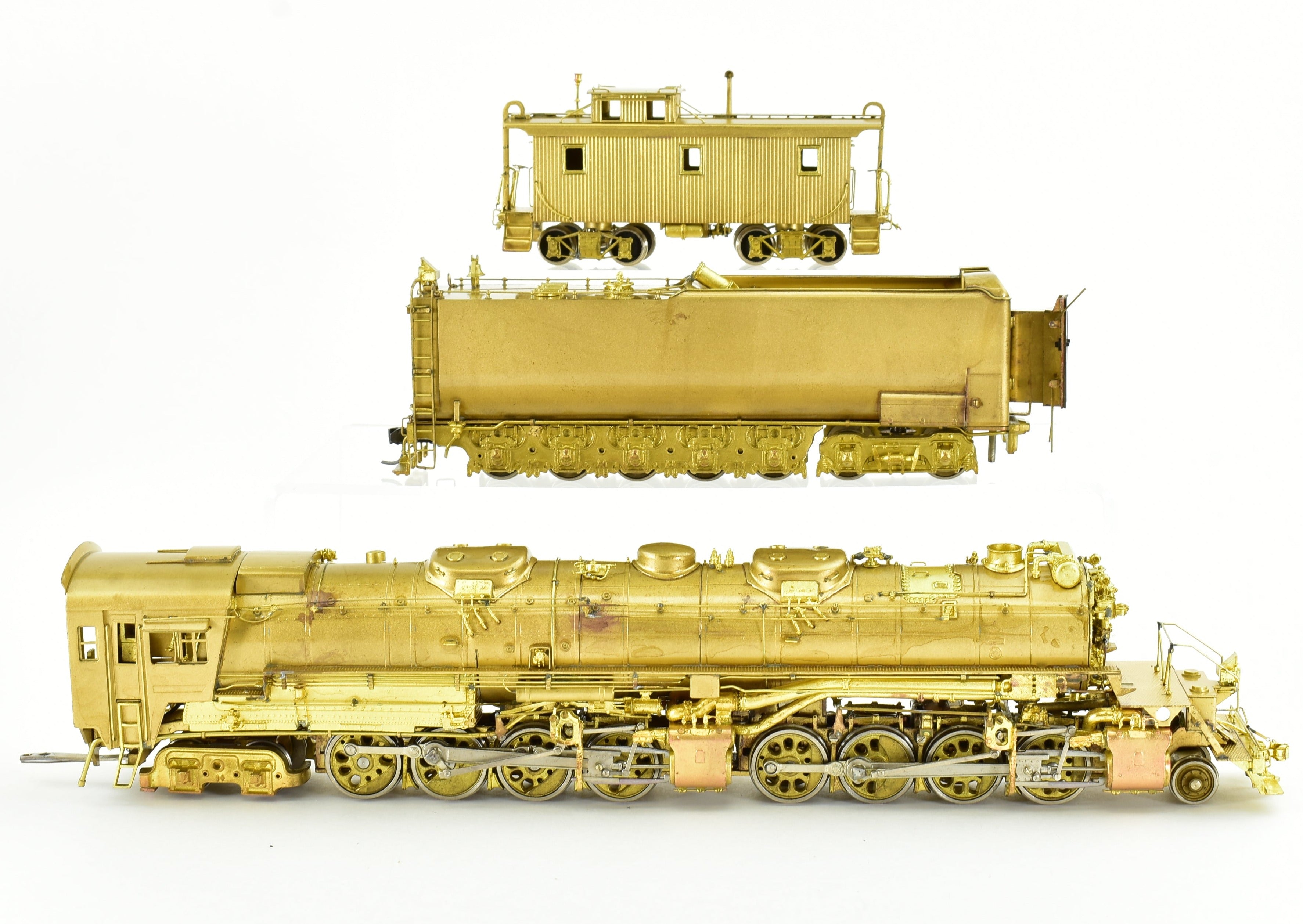 HO Scale Brass Model Train - Westside Model Co. DM&IR - Duluth, Missabe, & Iron Range 2-8-8-4 Yellowstone M-4 Steam Locomotive with Caboose