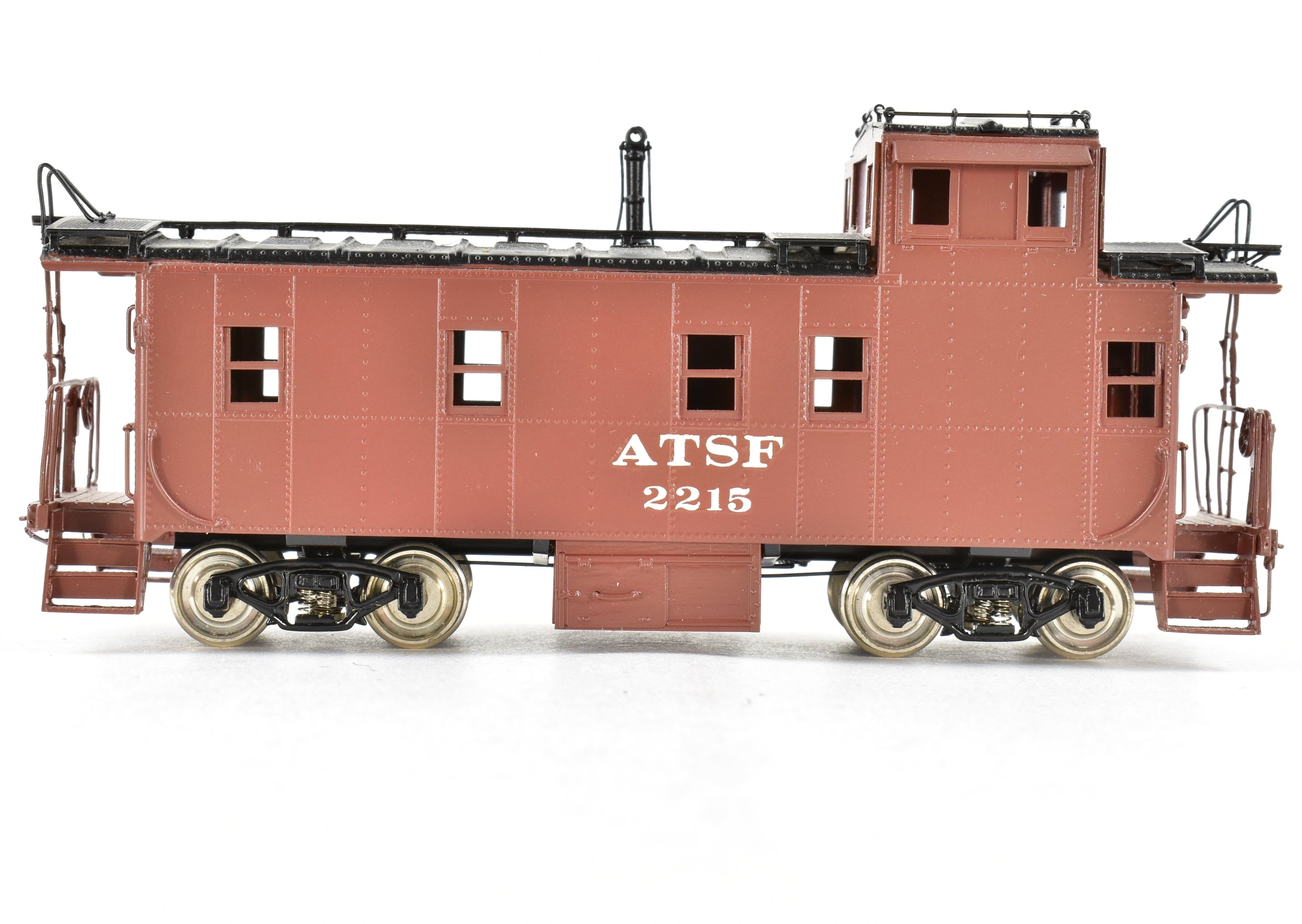HO Brass ATSF - Santa Fe #2201 Class Flat Side Caboose by Key Imports, Original FP Version