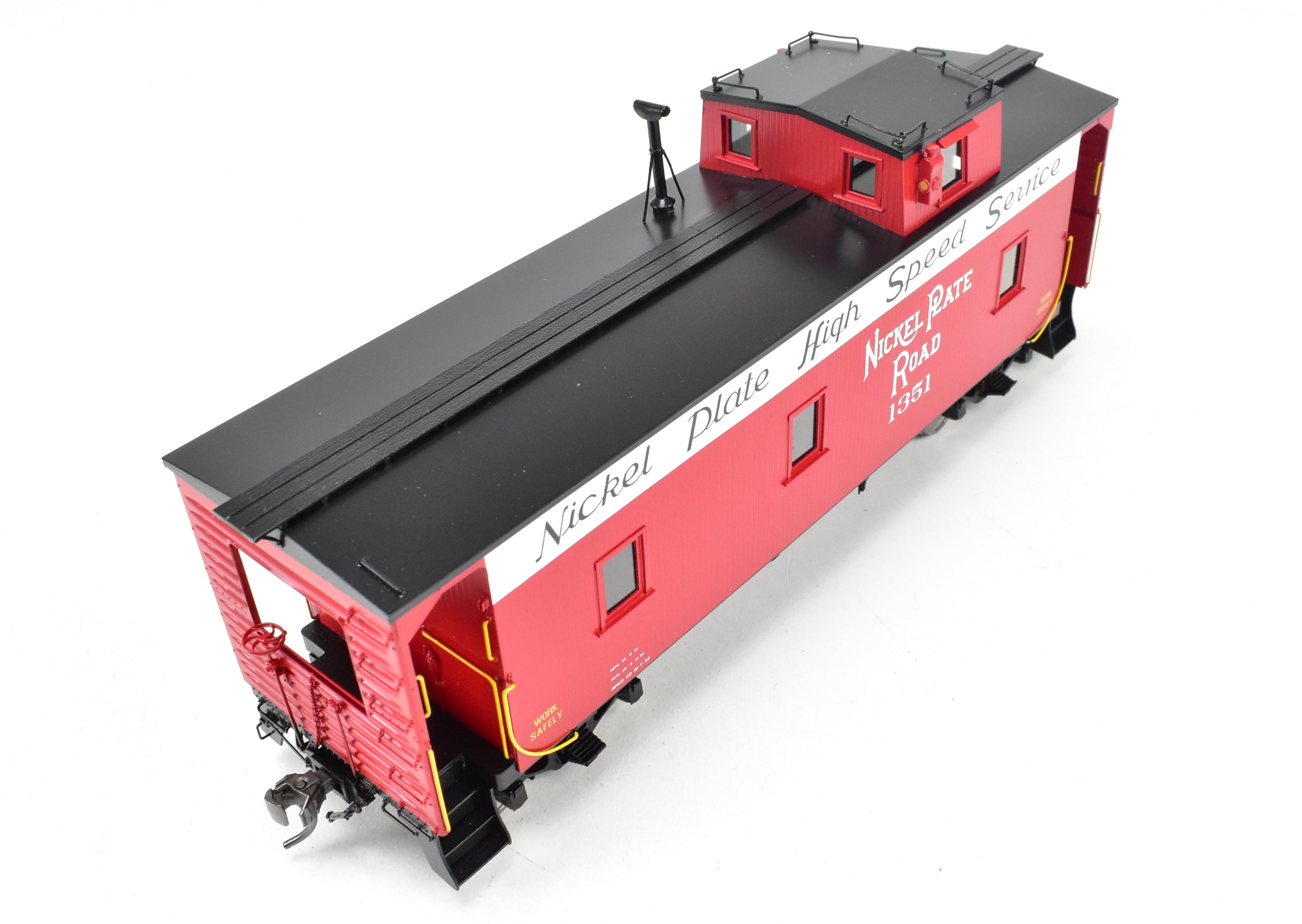 O Scale Model Train Collectible - Brass OMI (Overland Models, Inc.)/NPM NKP (Nickel Plate Road) 1300 Caboose with Factory Paint, Serial No. 1351, Without Original Box