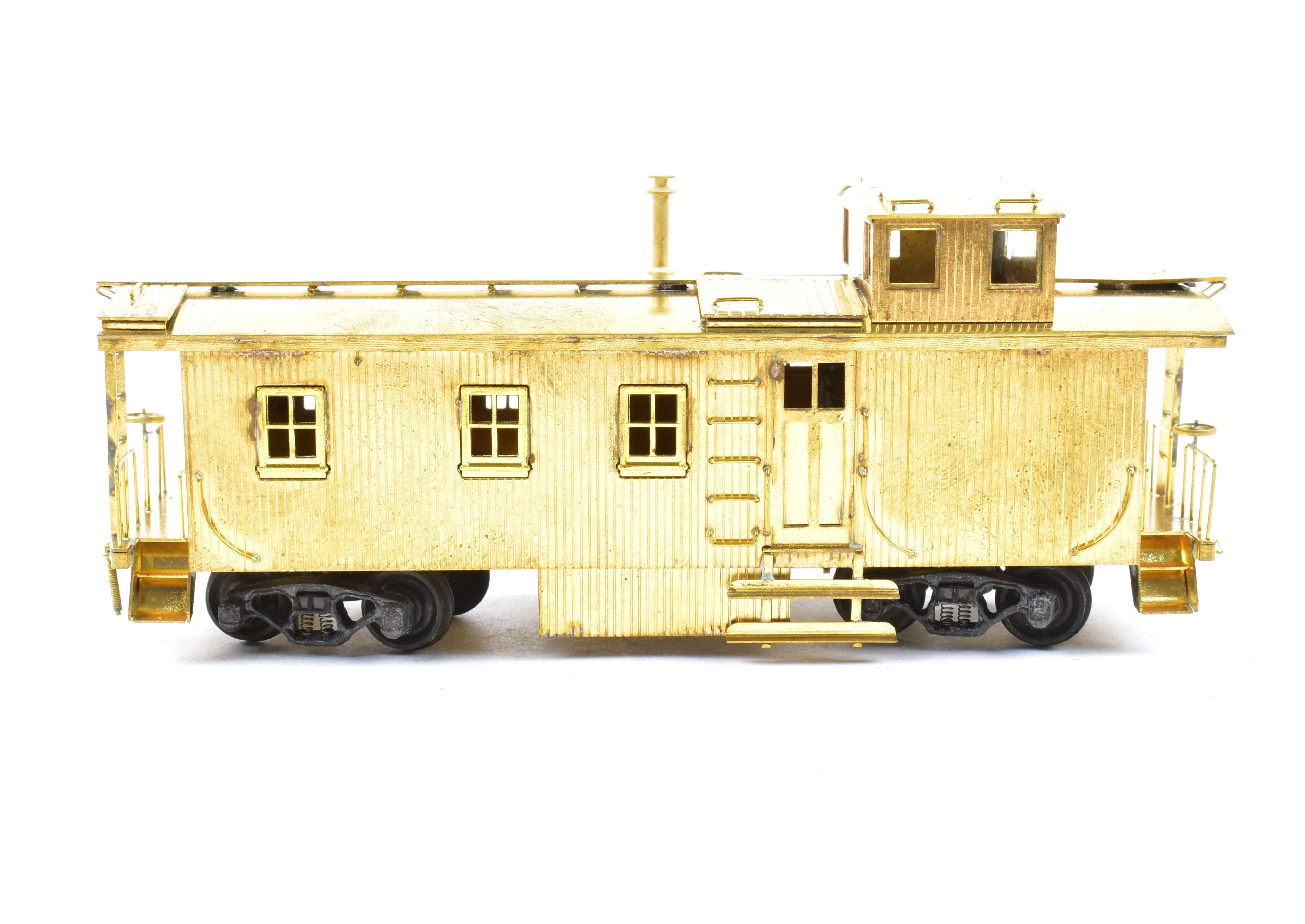 HO Scale Brass Model Trains by Trains Inc. - AT&SF Santa Fe Side-Door Caboose for Railroad Layouts