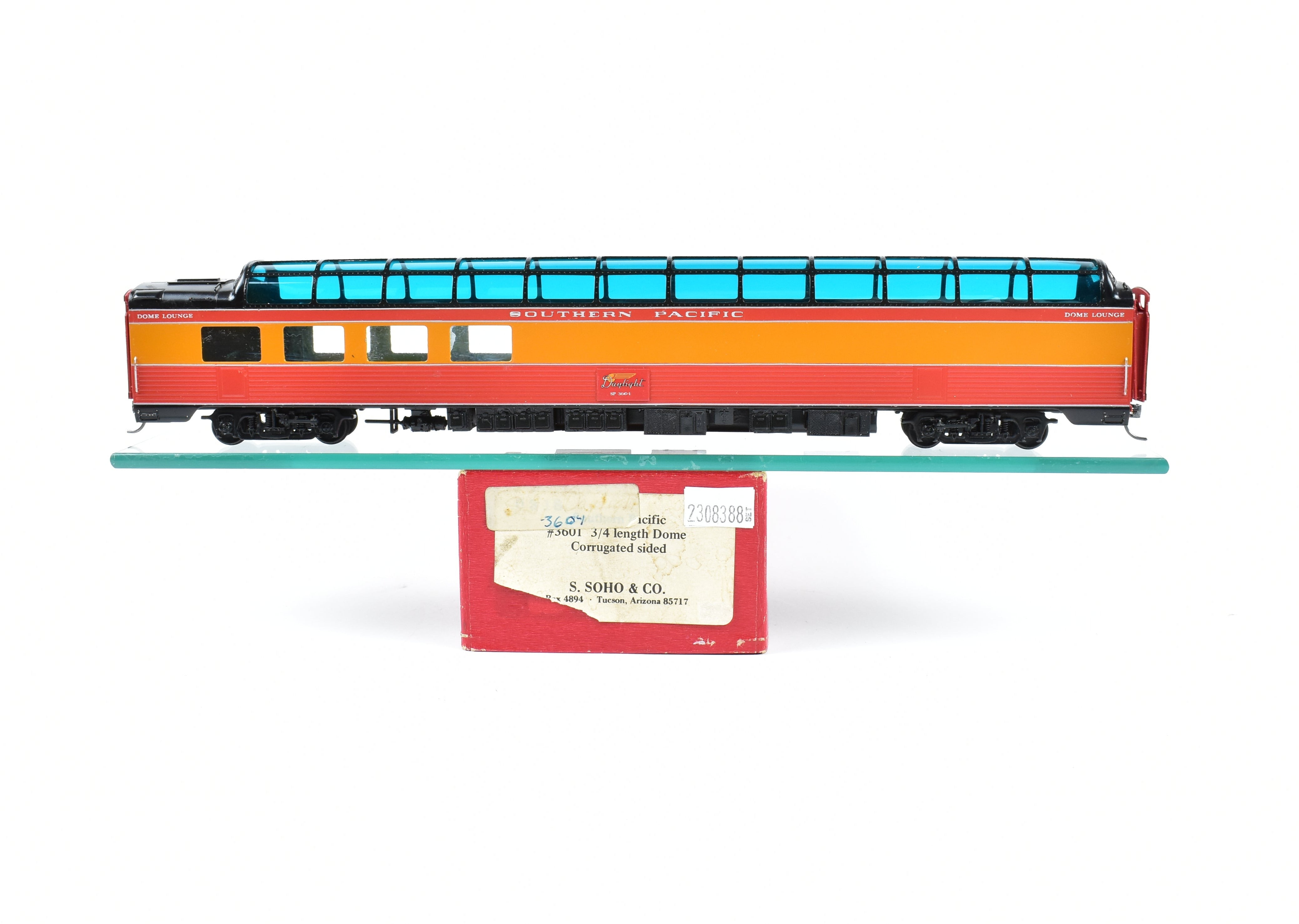 HO Brass Soho SP - Southern Pacific 3/4 #3604 Custom Painted Corrugated Dome in Daylight Scheme