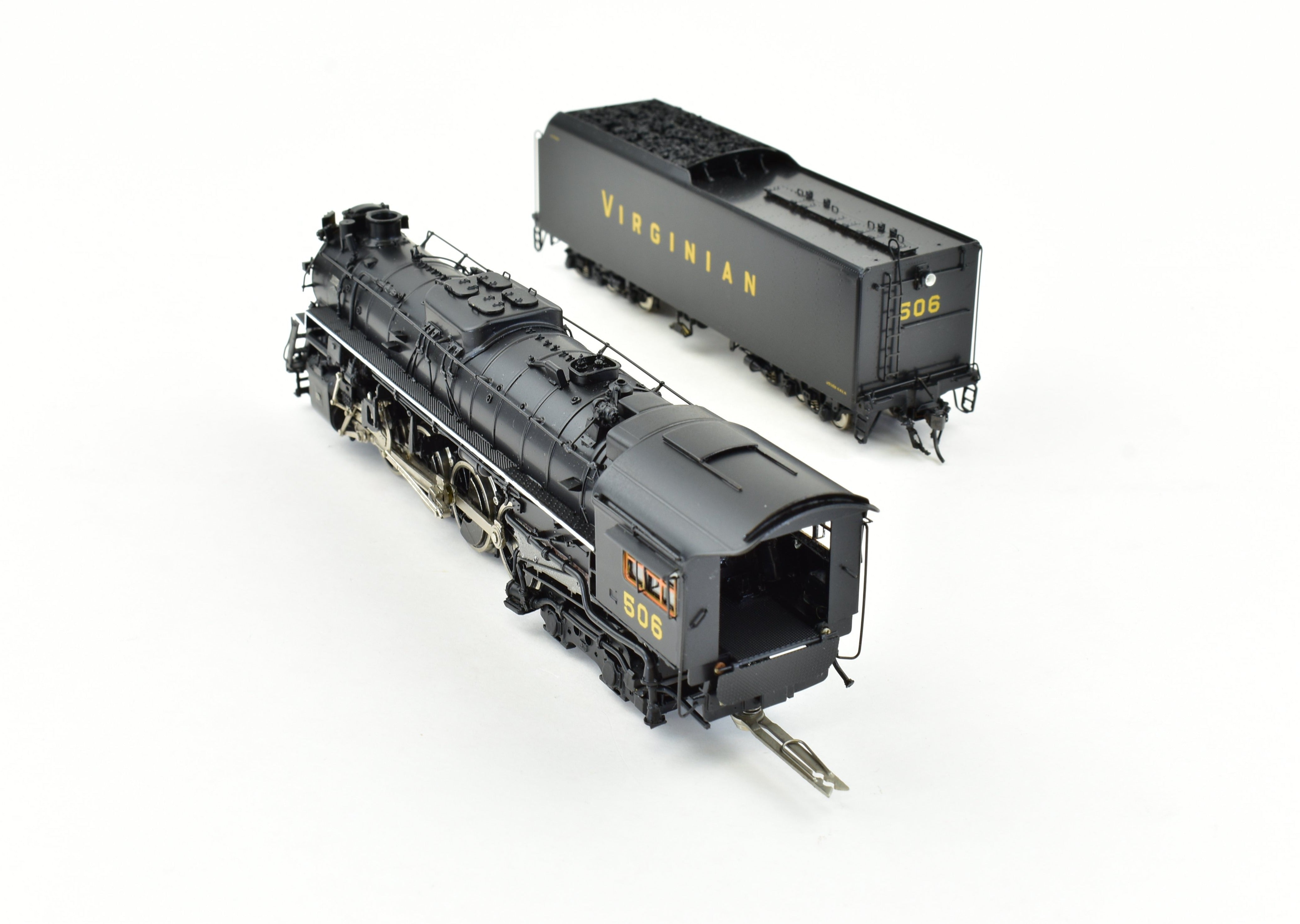 HO Scale Brass Precision Scale Co. Virginian BA 2-8-4 Berkshire Model Steam Locomotive, Precision Scale Co. VGN, Sold As-Is Without Lights