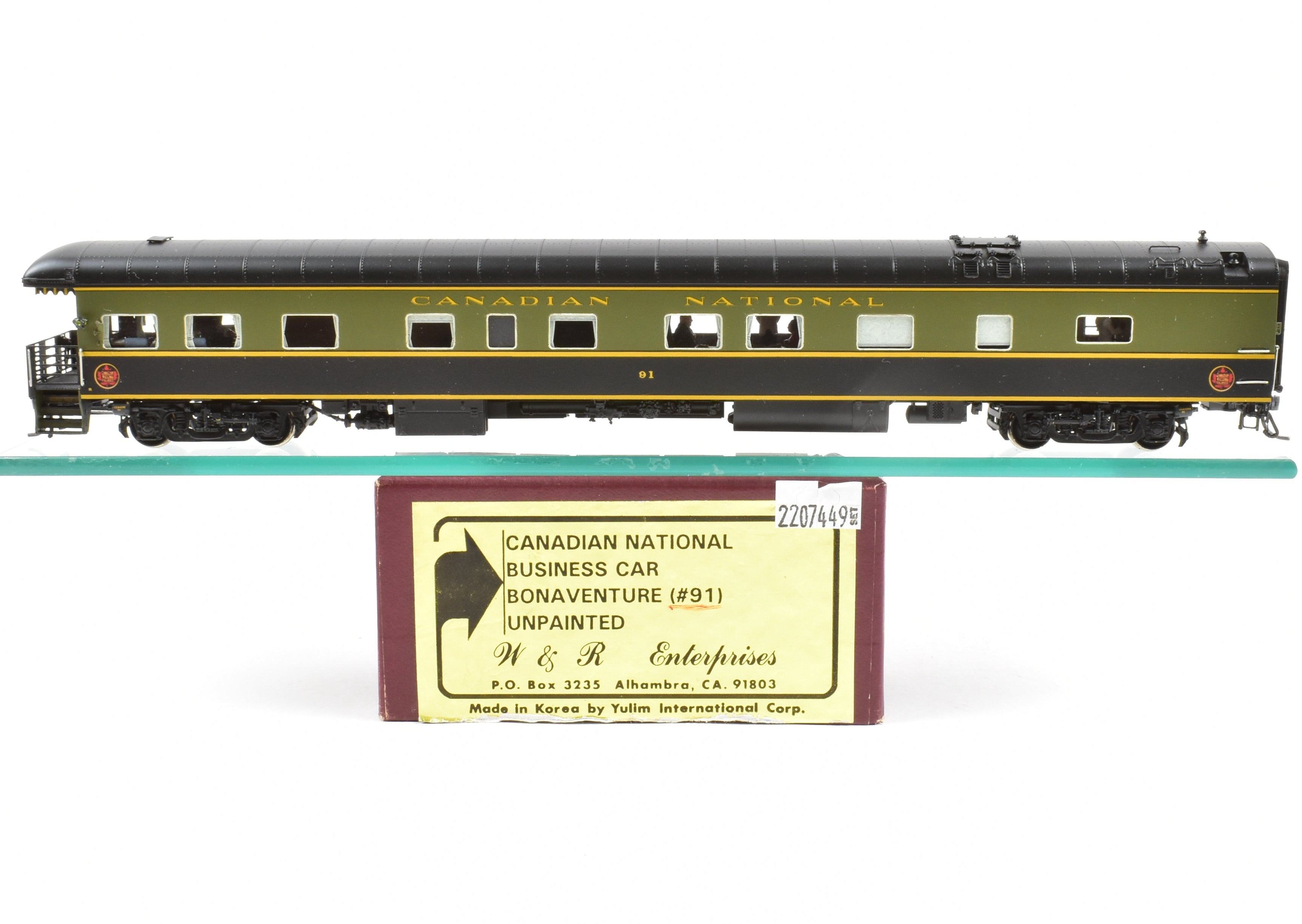 RARE! HO Brass CON W&R Enterprises CN Canadian National Bonaventure 91 Pro Painted with Interior