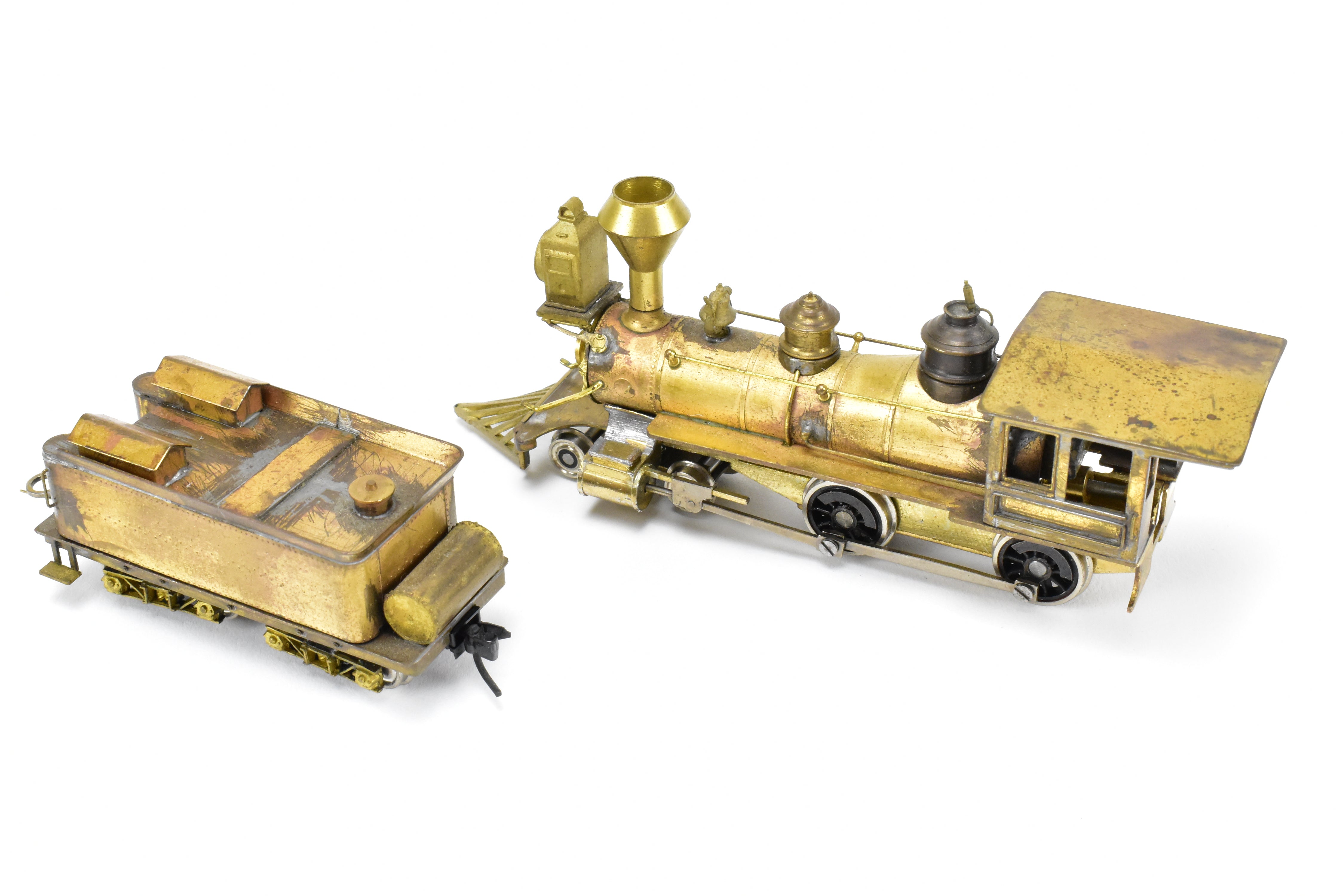 HOn3 Scale Brass American 4-4-0 Steam Locomotive by Far East Distributors (FED) Circa 1880 with Modified Details