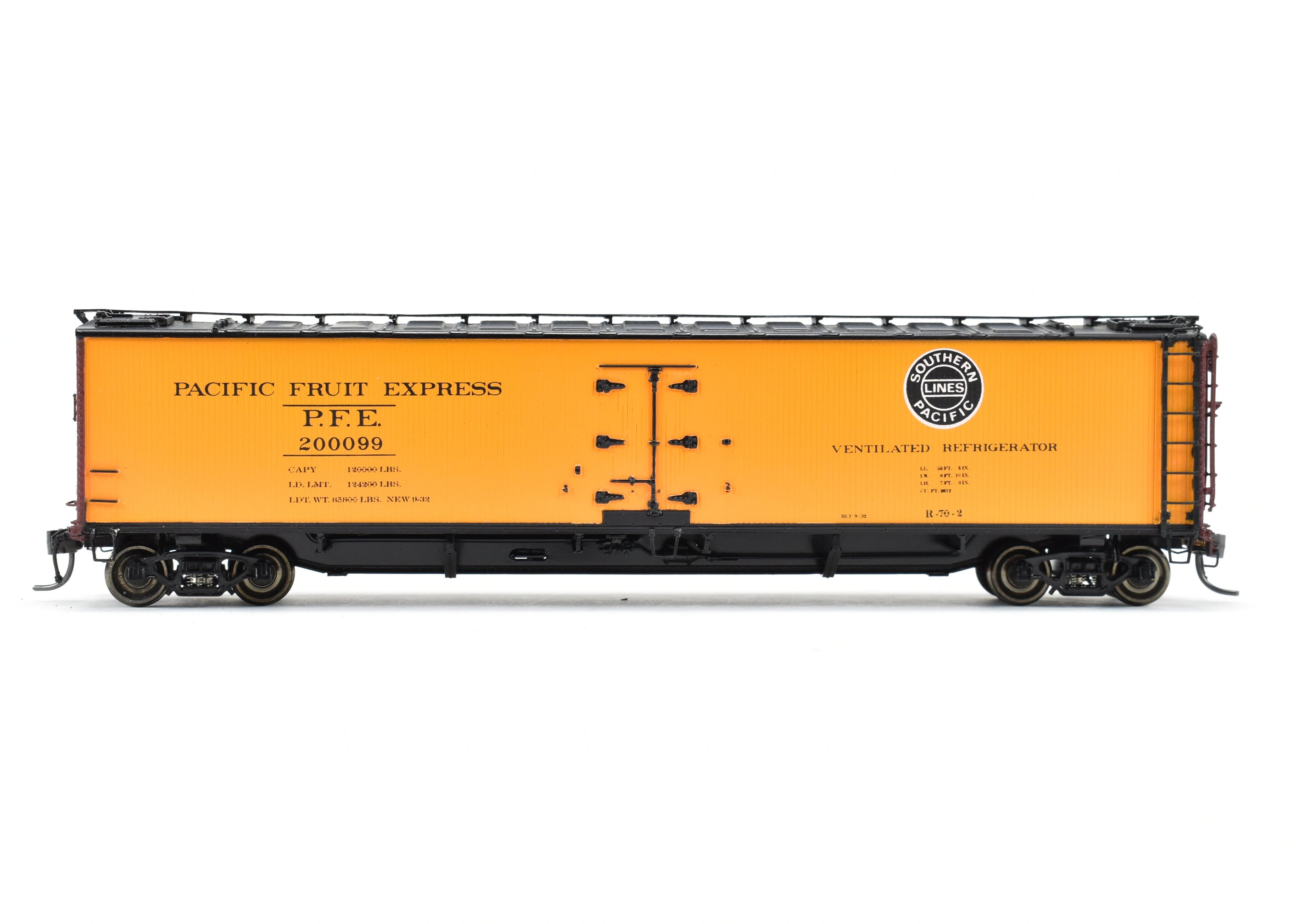 HO Scale Brass Precision 52' R-70-2 Ice Refrigerator Car FP No. 200099