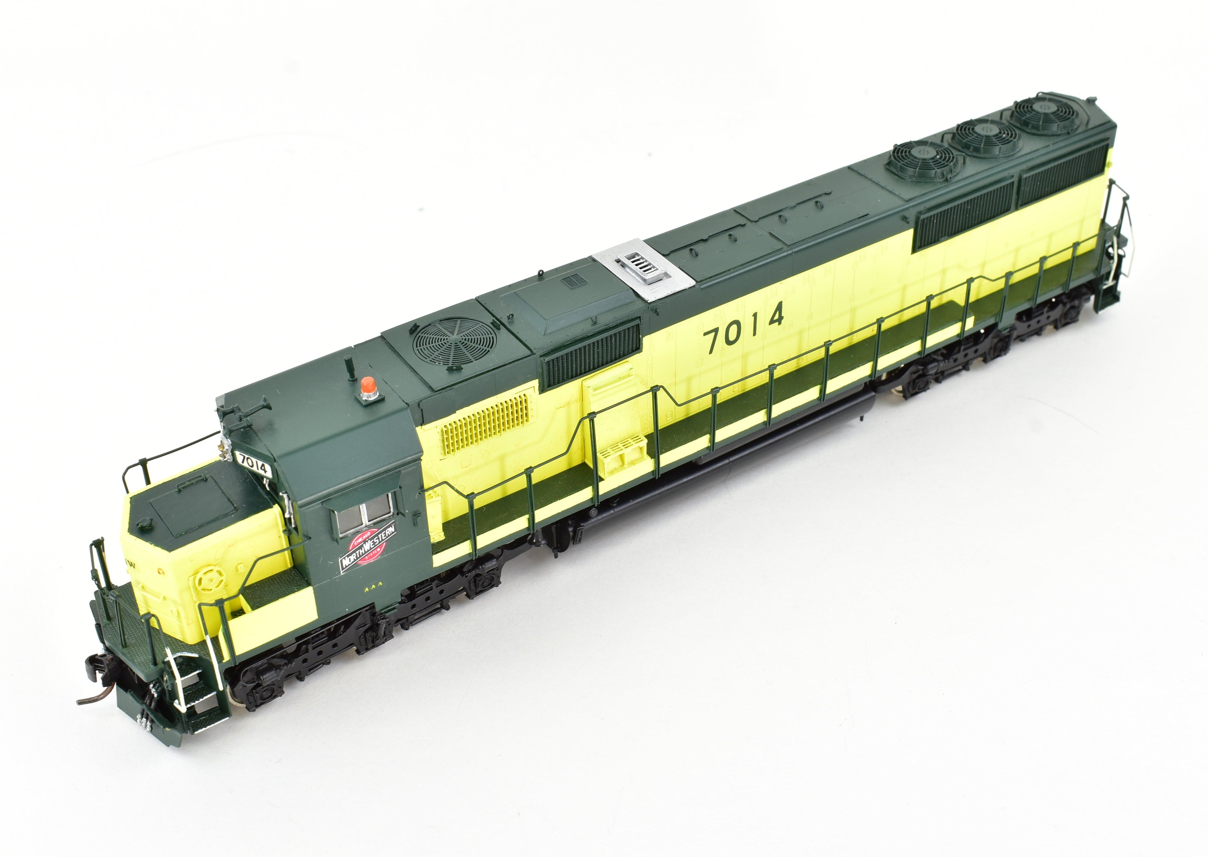 HO Scale Brass Locomotive Model by OMI - Overland Models, Inc., Missouri Pacific EMD SD50 Pro - Painted in Chicago & North Western Livery, Road Number 7014