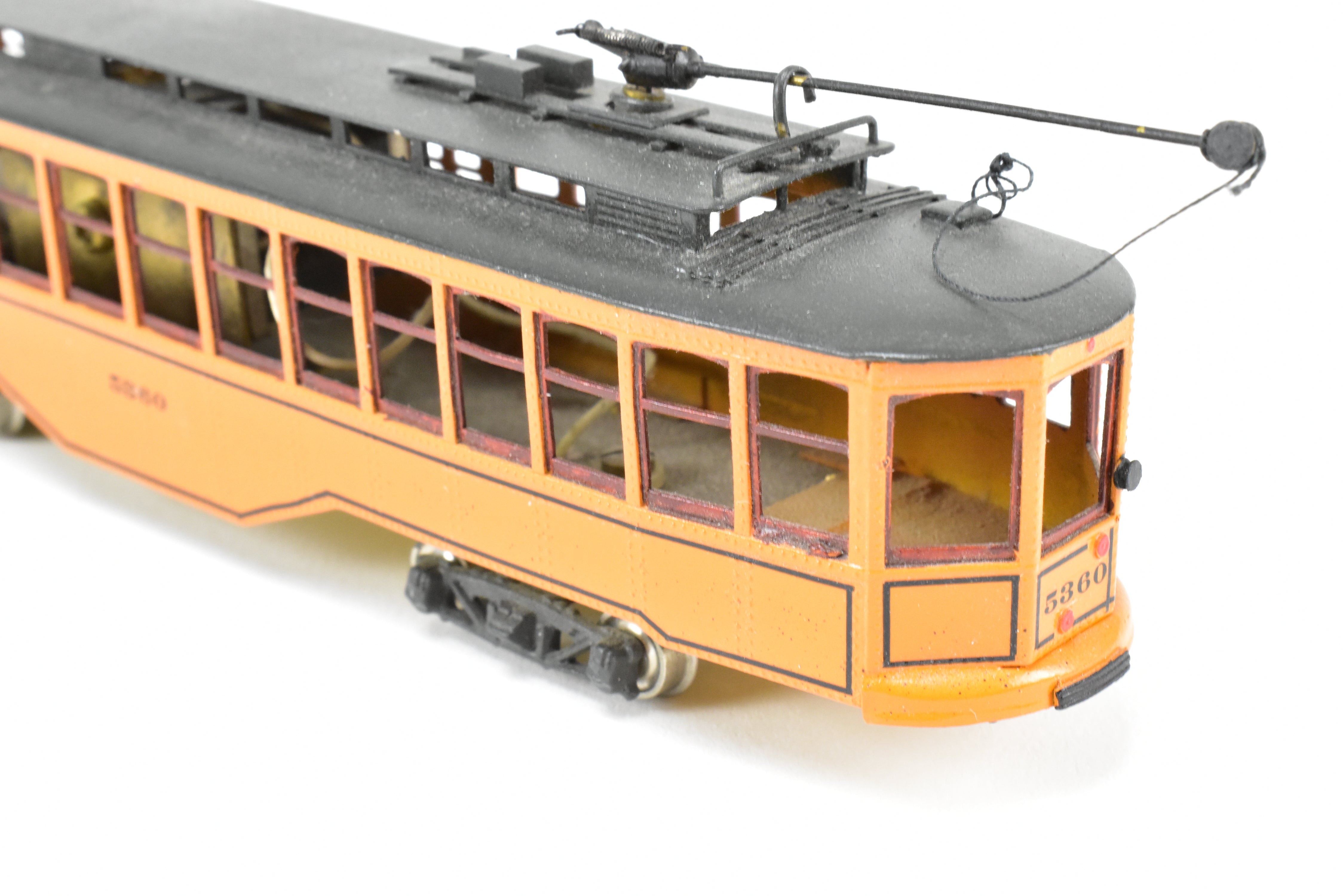 HO Scale Brass Model Fairfield Traction Models Pittsburgh Railway Co. Jones Single - Ended Trolley Car, Version CP #5360