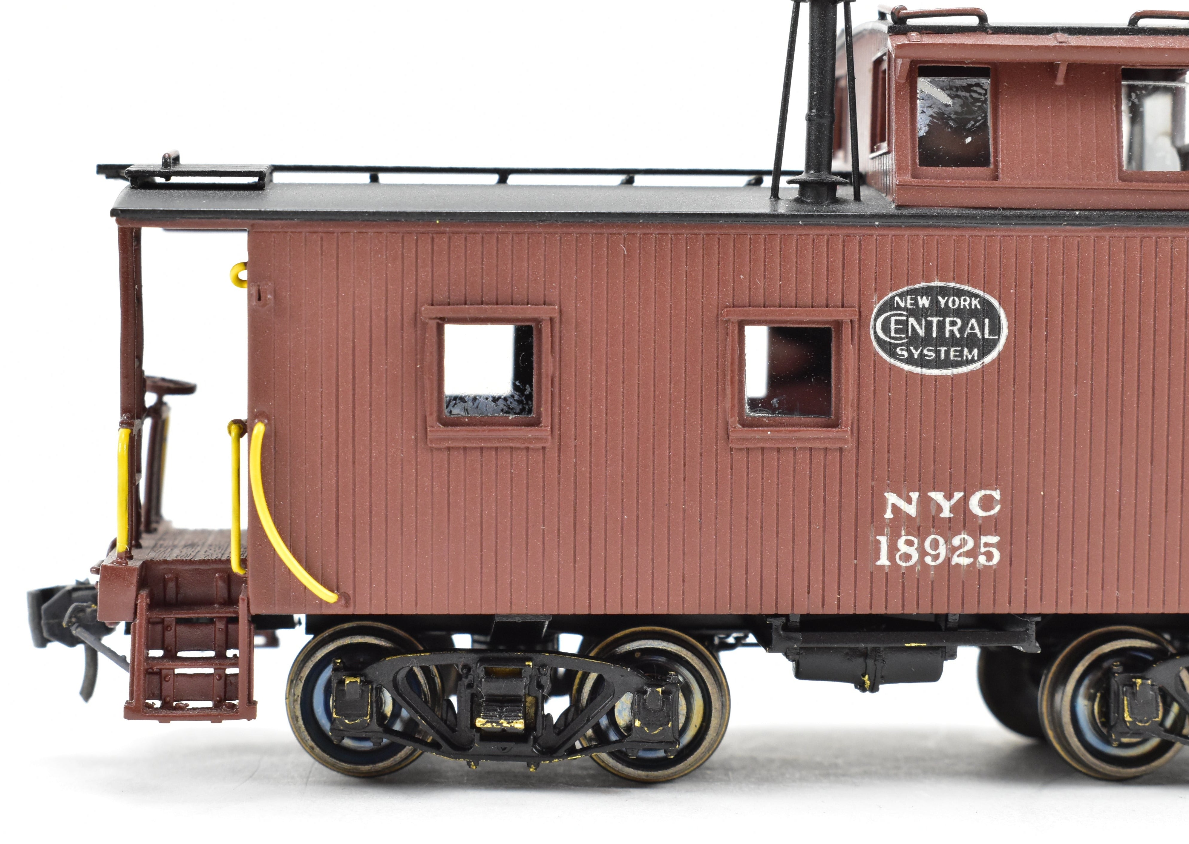 HO Scale Brass Model of Overland Models, Inc. New York Central 24-Foot Wood Caboose with FP No. 18925