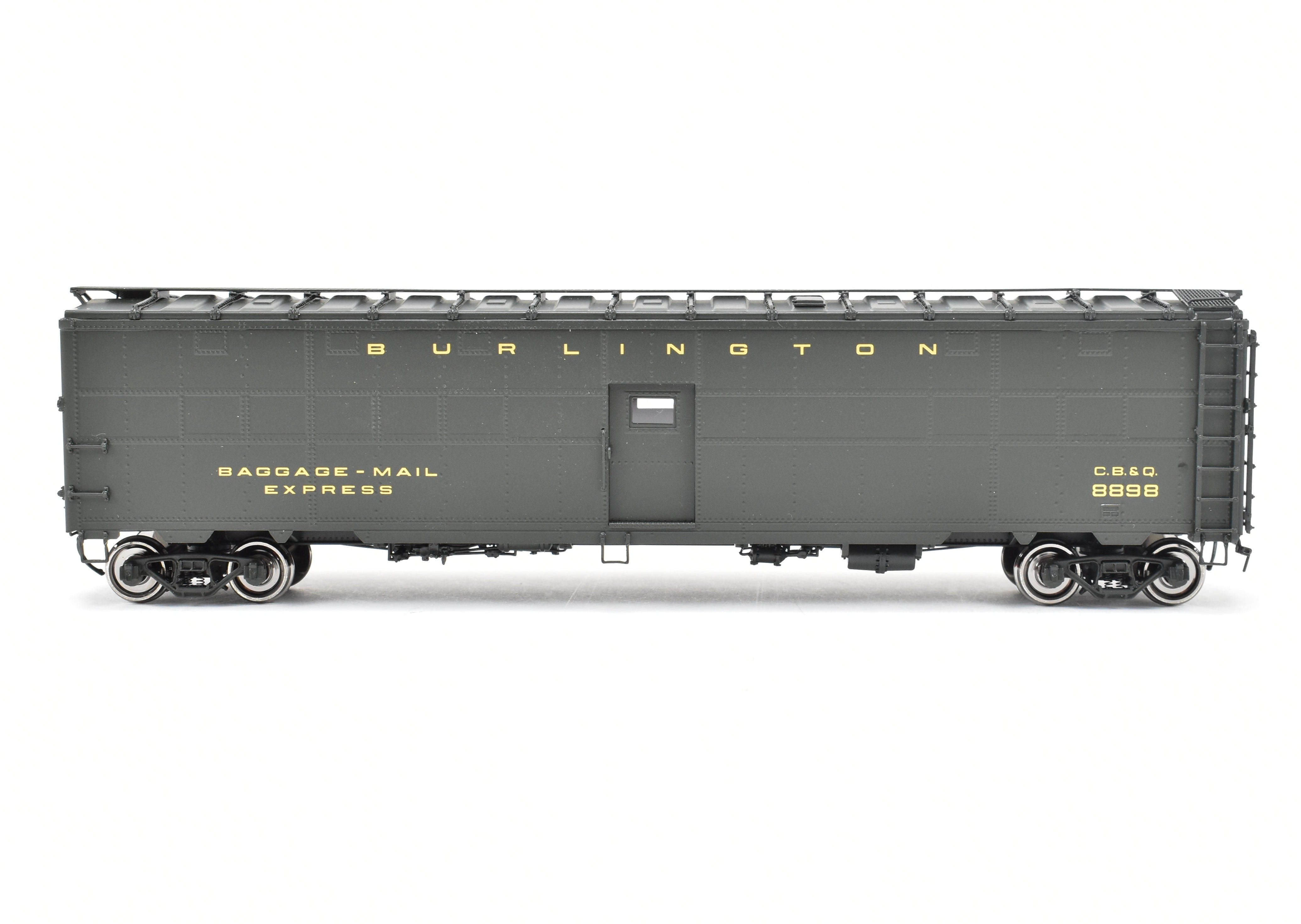 HO Brass Precision Scale Co. CB&Q Burlington Route BE-1 Express Car Factory Painted
