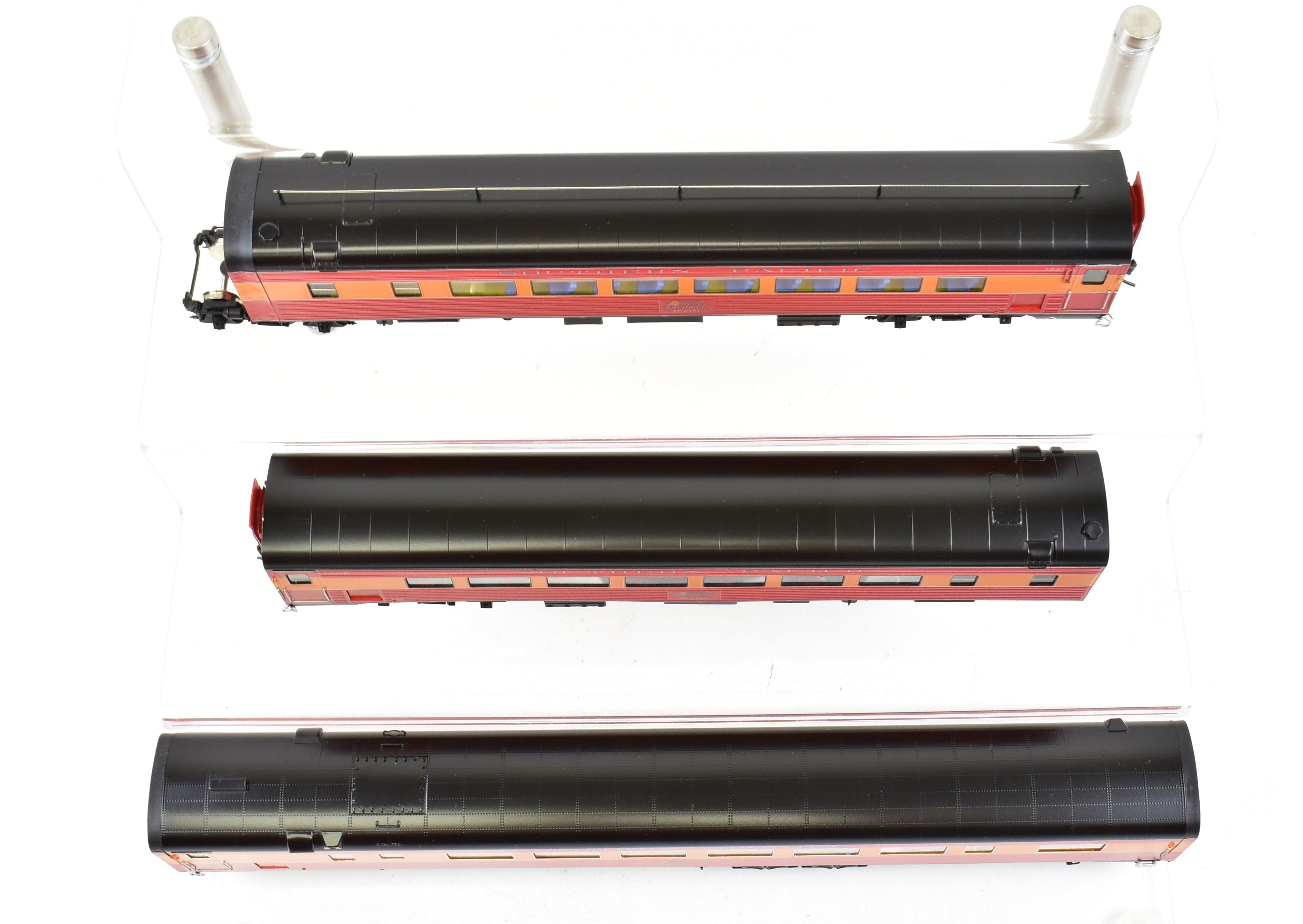 HO Scale Brass Model Train Set - Challenger Imports SP - Southern Pacific 1955 Morning Daylight 3 - Pack Add - On Set with Freight and Passenger Cars