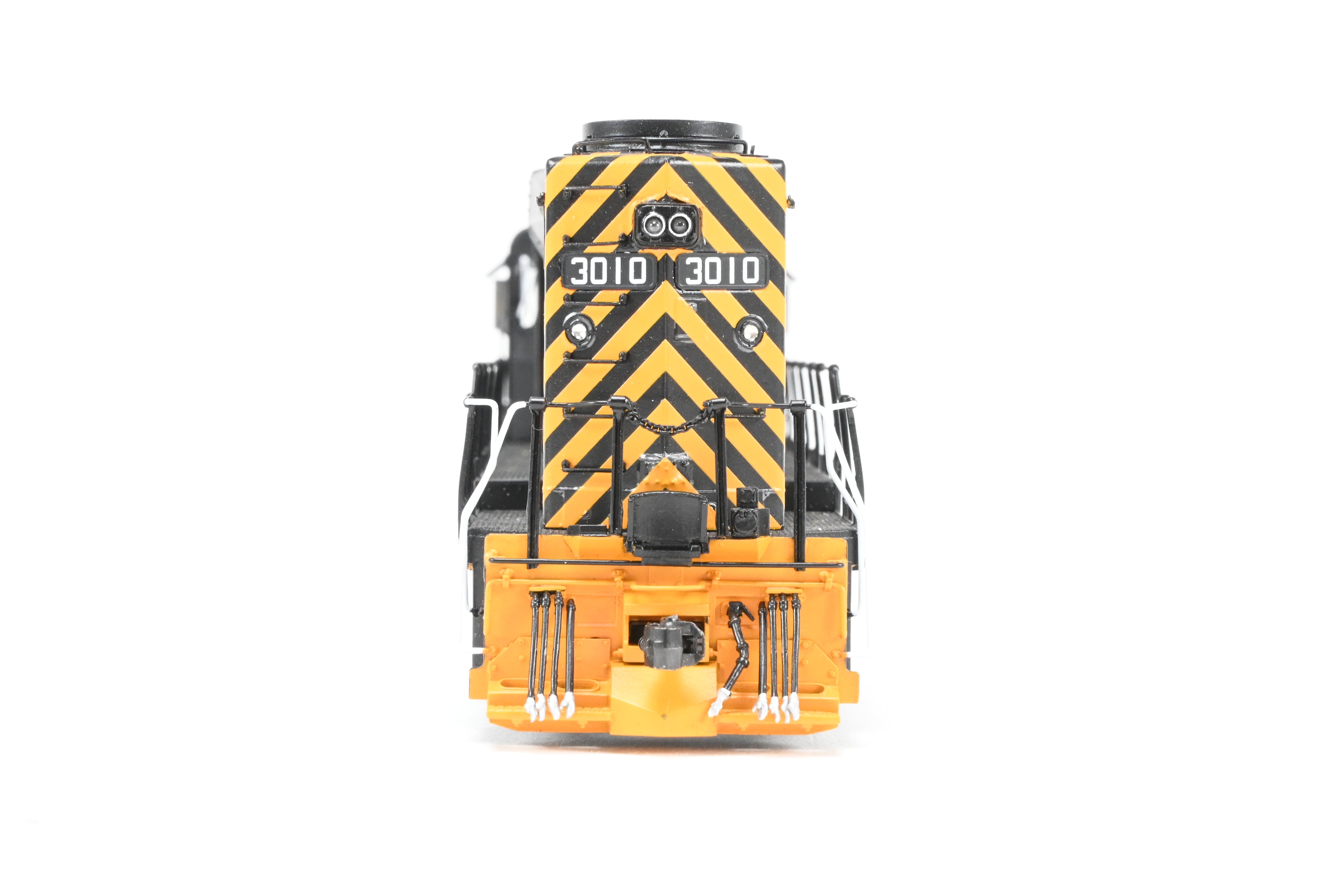 HO Scale Brass Locomotive Model - Overland Models, Inc. D&RGW - Denver And Rio Grande Western EMD GP30 FP in Striking Black/Orange Color Scheme #3010 Equipped with SoundTraxx DCC & Sound System